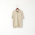 Kappa Homme XL Polo Beige Coton Boutons Détaillés Sportswear Haut Uni