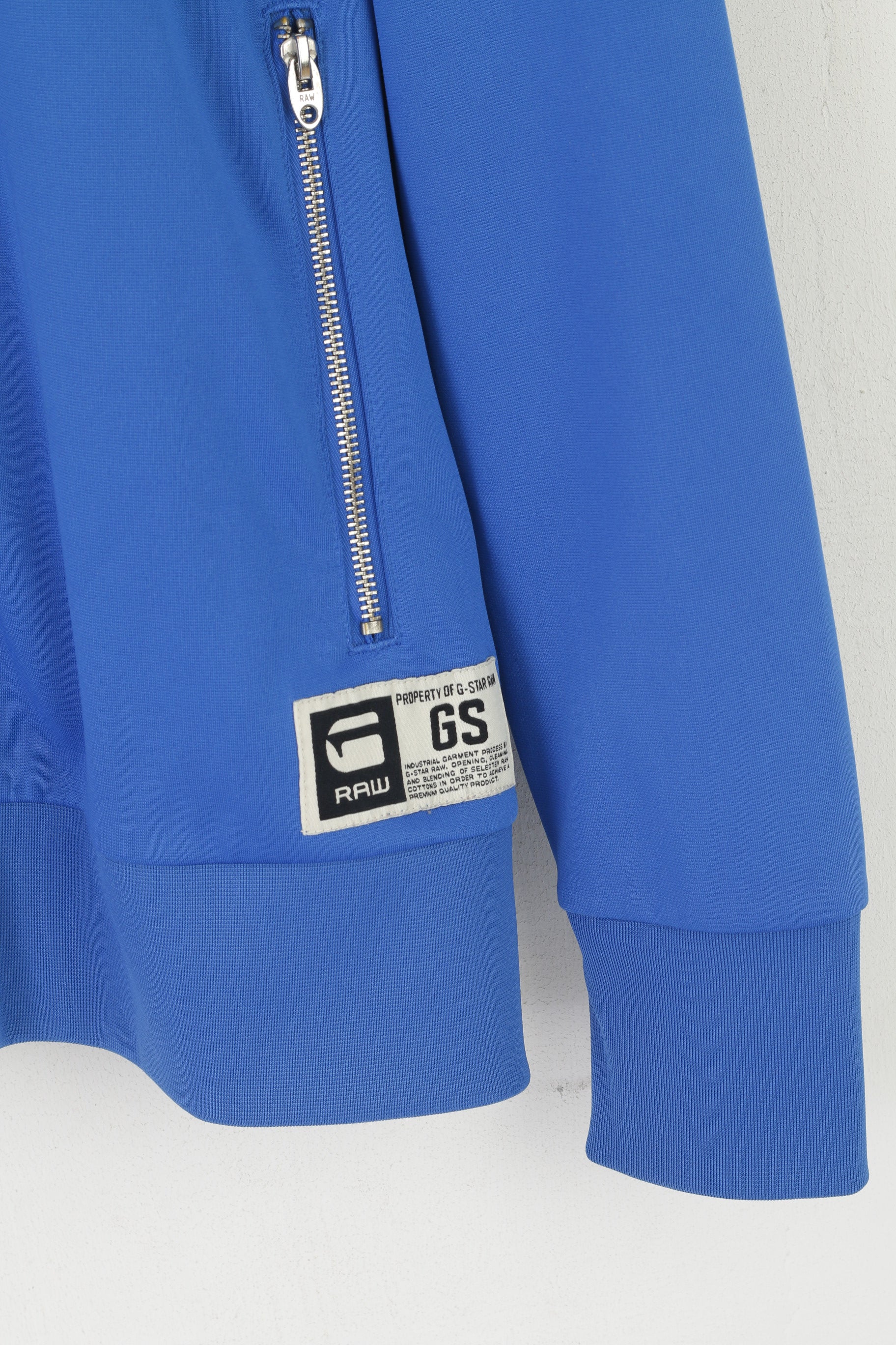 G-Star Raw Men XL (L) Sweatshirt Blue Shiny  Bobby Vest Full Zipper Sport Track Top