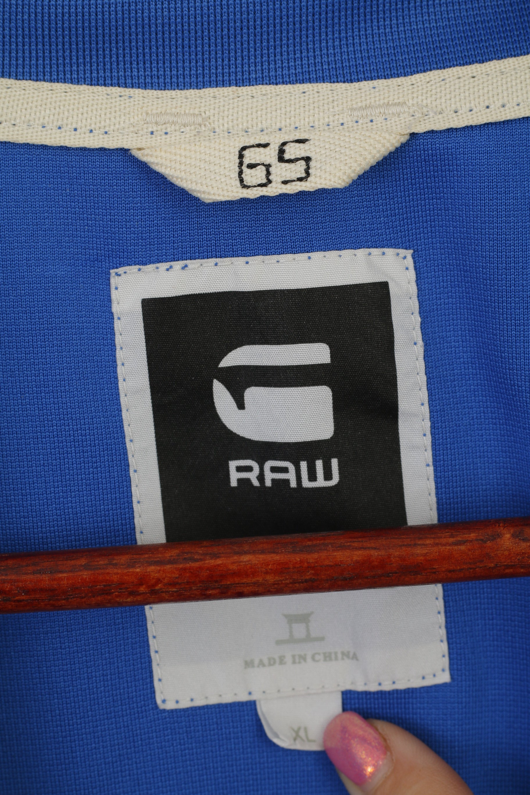 G-Star Raw Men XL (L) Sweatshirt Blue Shiny  Bobby Vest Full Zipper Sport Track Top