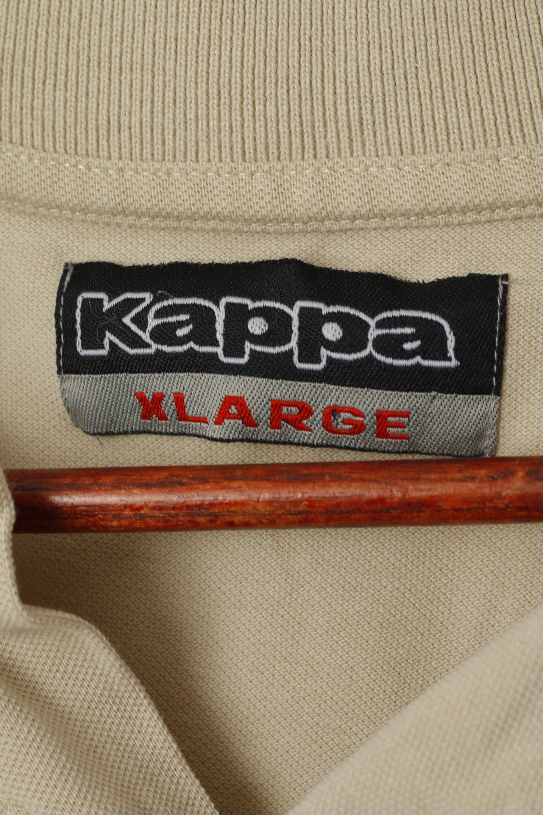 Kappa Homme XL Polo Beige Coton Boutons Détaillés Sportswear Haut Uni