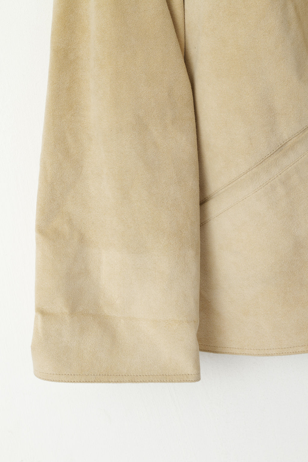 Bartsons Femmes 14 42 Blazer Beige Mince Daim Imitation Veste à Un Bouton