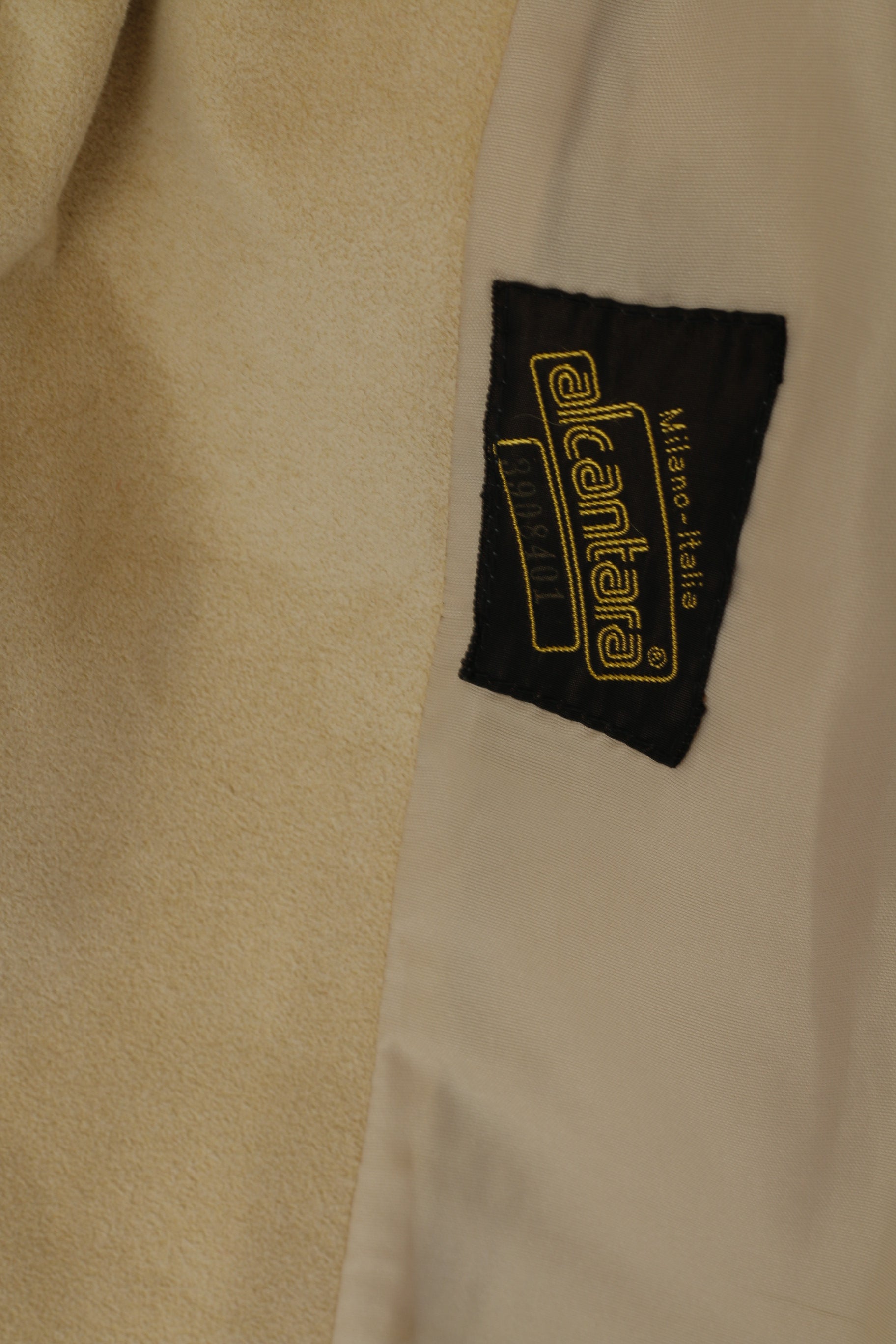 Bartsons Femmes 14 42 Blazer Beige Mince Daim Imitation Veste à Un Bouton