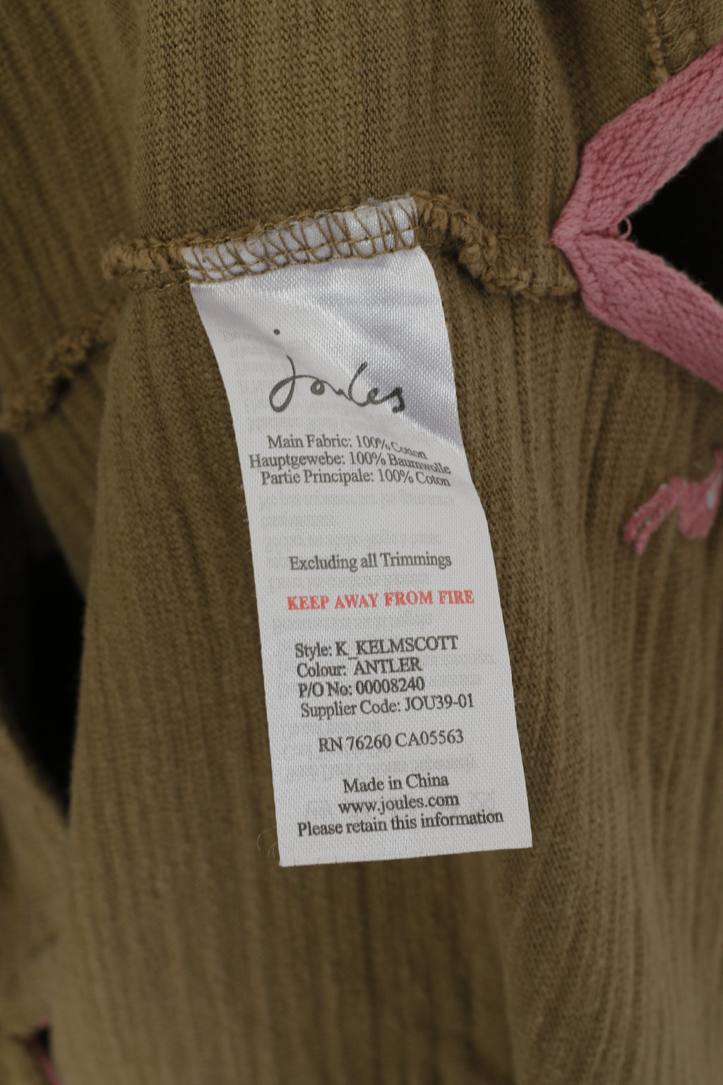 Felpa Tom Joule da donna 12 M. Top sportivo in morbido cotone con zip e collo kaki