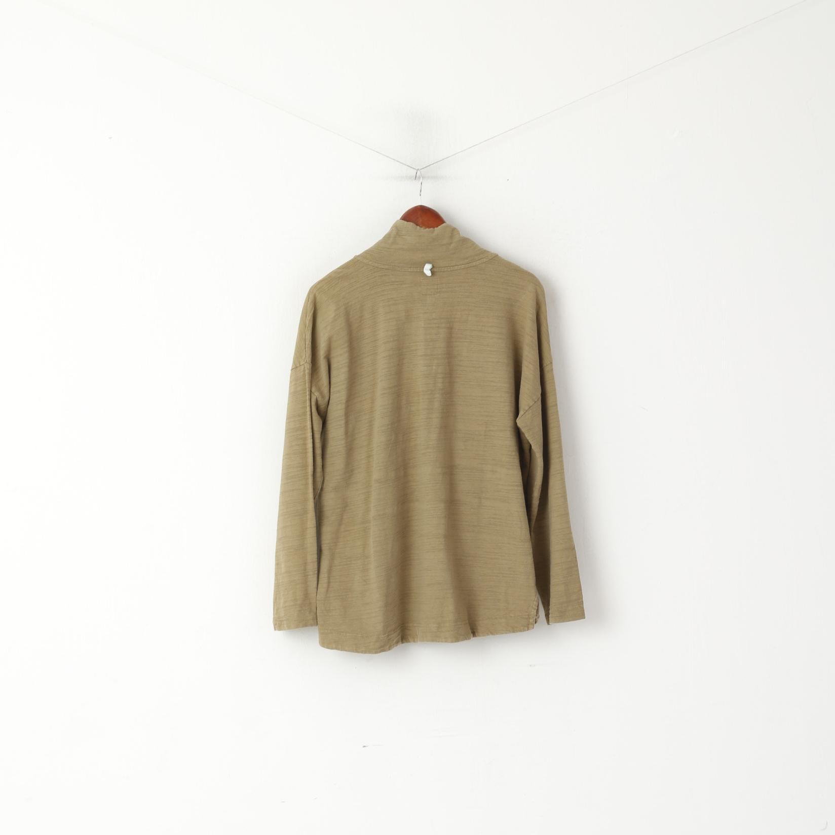 Felpa Tom Joule da donna 12 M. Top sportivo in morbido cotone con zip e collo kaki