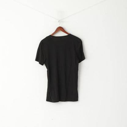 Camicia G-Star RAW da uomo a maniche lunghe in cotone nero con scollo a V, grafica Levion 1, top slim