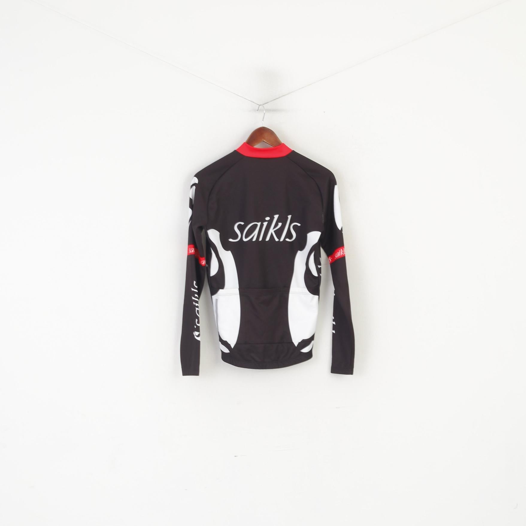 Saikls hommes chemise de cyclisme noir fermeture éclair complète vêtements de vélo Mazda Jersey haut à manches longues