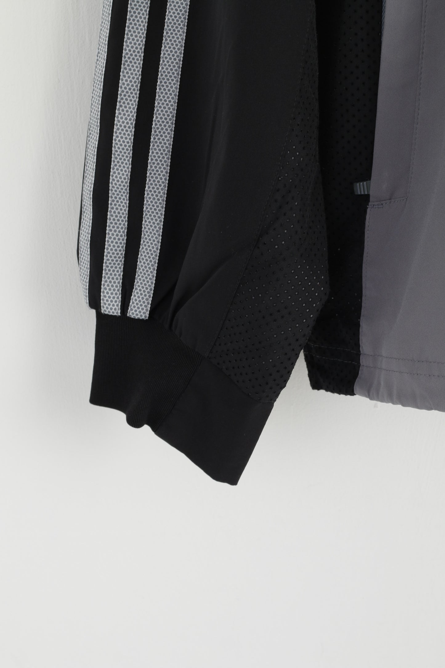 Adidas Men L Jacket Grey Lightweight Climacool Activewear Bomber Zip Up Top