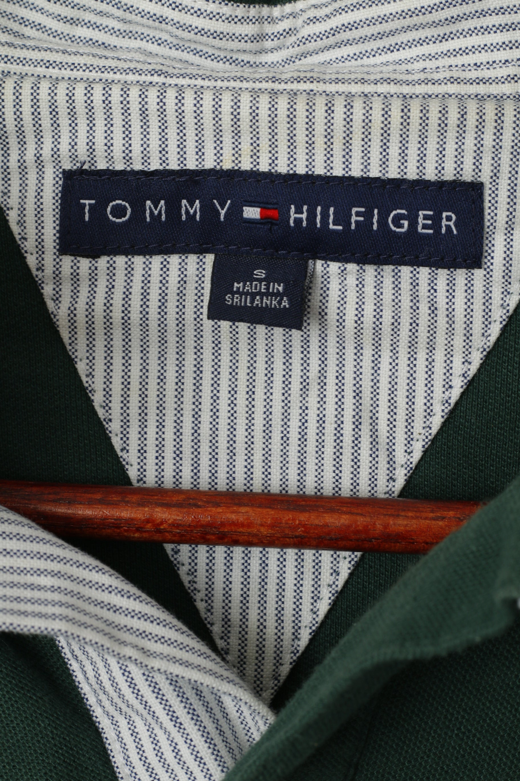 Tommy Hilfiger Men S Polo Shirt Green Cotton Plain Short Sleeve Fit Top
