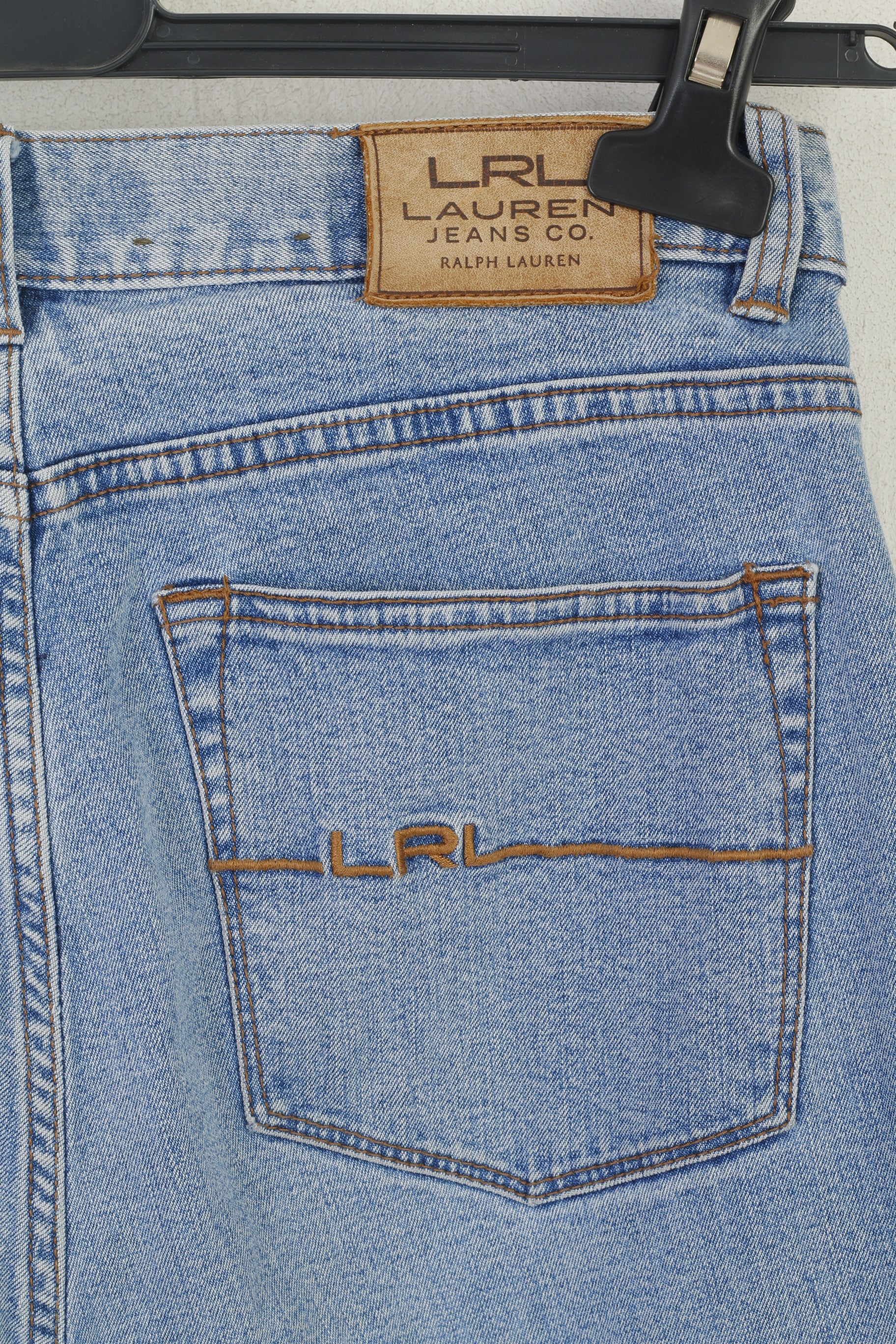 Lauren Jeans Co. Ralph Lauren Donna 4 Pantaloni Pantaloni vintage in cotone blu