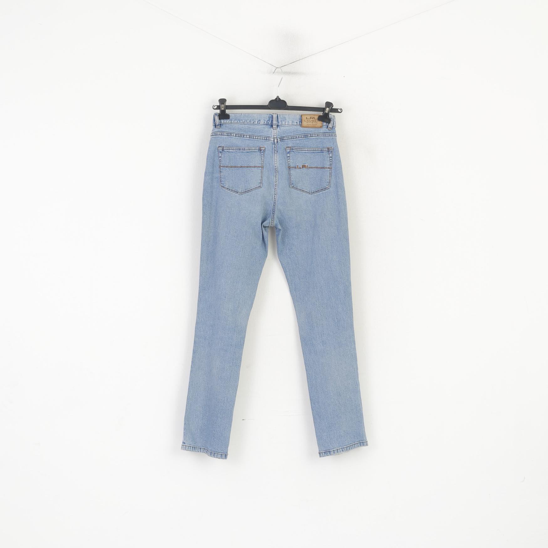 Lauren Jeans Co. Ralph Lauren Donna 4 Pantaloni Pantaloni vintage in cotone blu