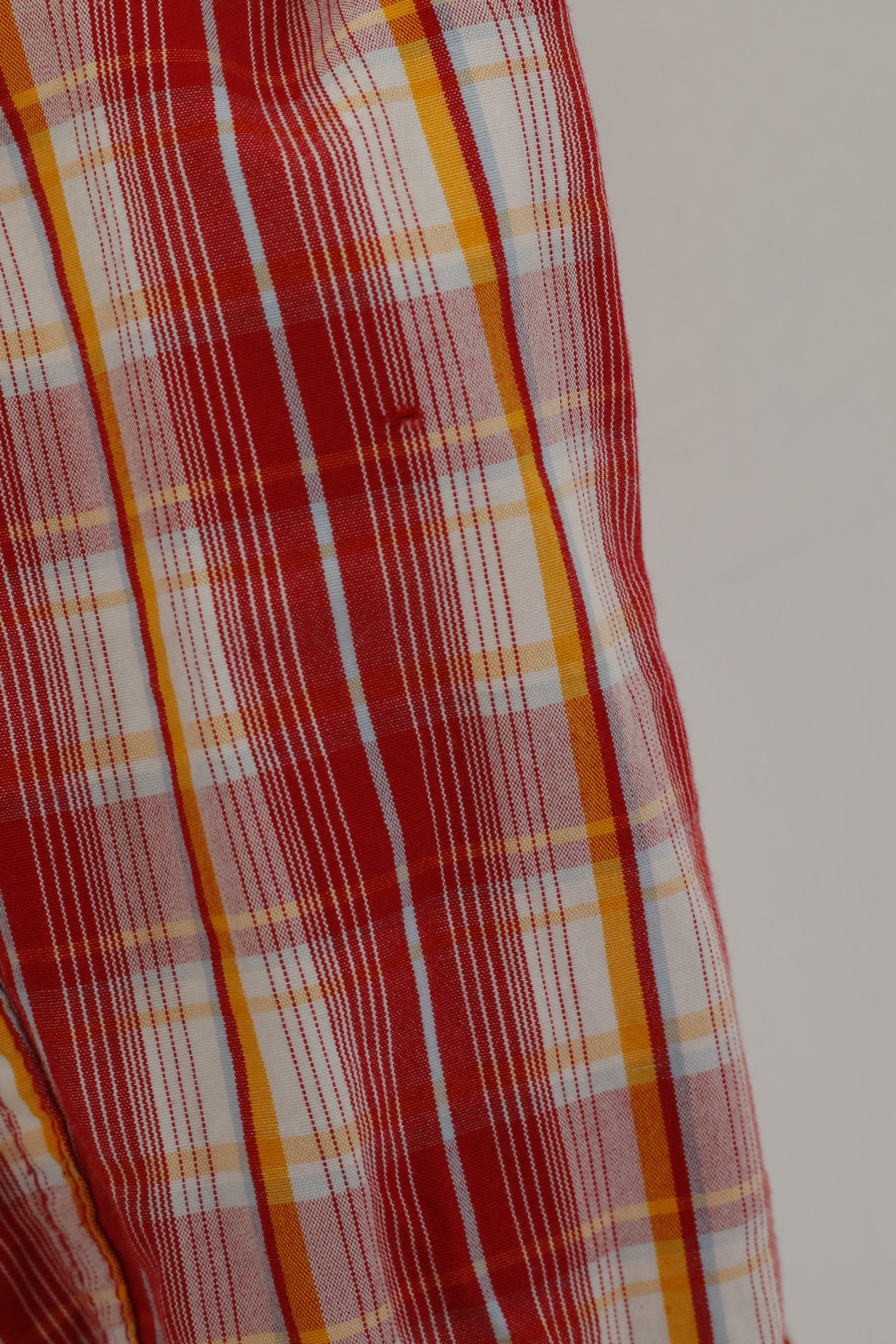 Lee Men XL Casual Shirt Red Cotton Check Popper Buttons Long Sleeve Bull Top