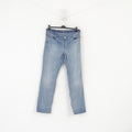 MAC Jeans Femme 32 Pantalon Jeans Bleu Coton Jambe Droite Taille Haute