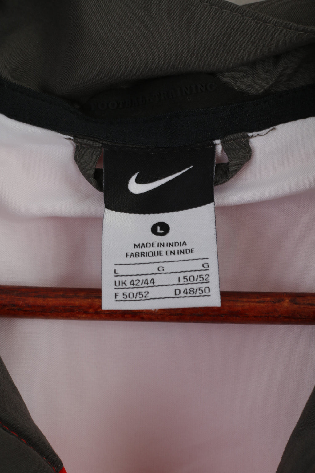 Nike Men L Jacket Red Turkey National Team Football Full Ziper Activewear Top