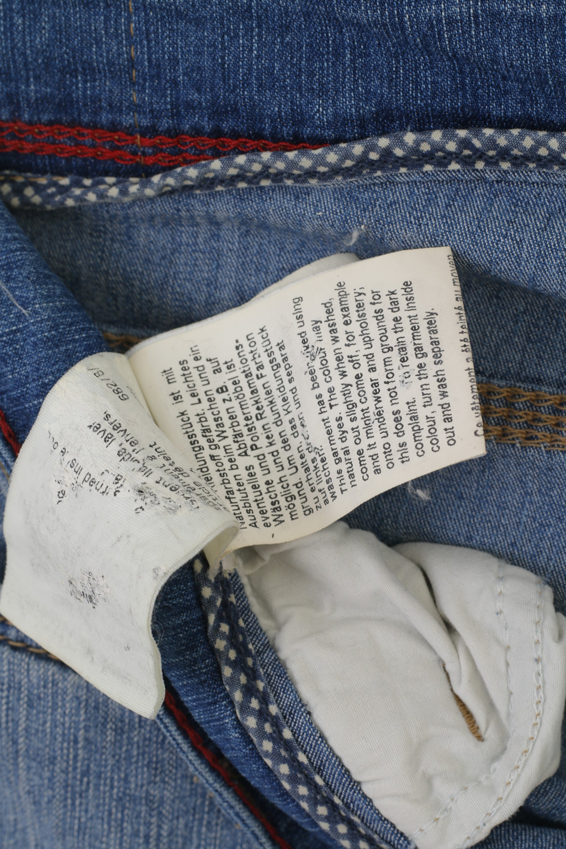 MAC Jeans Femme 32 Pantalon Jeans Bleu Coton Jambe Droite Taille Haute