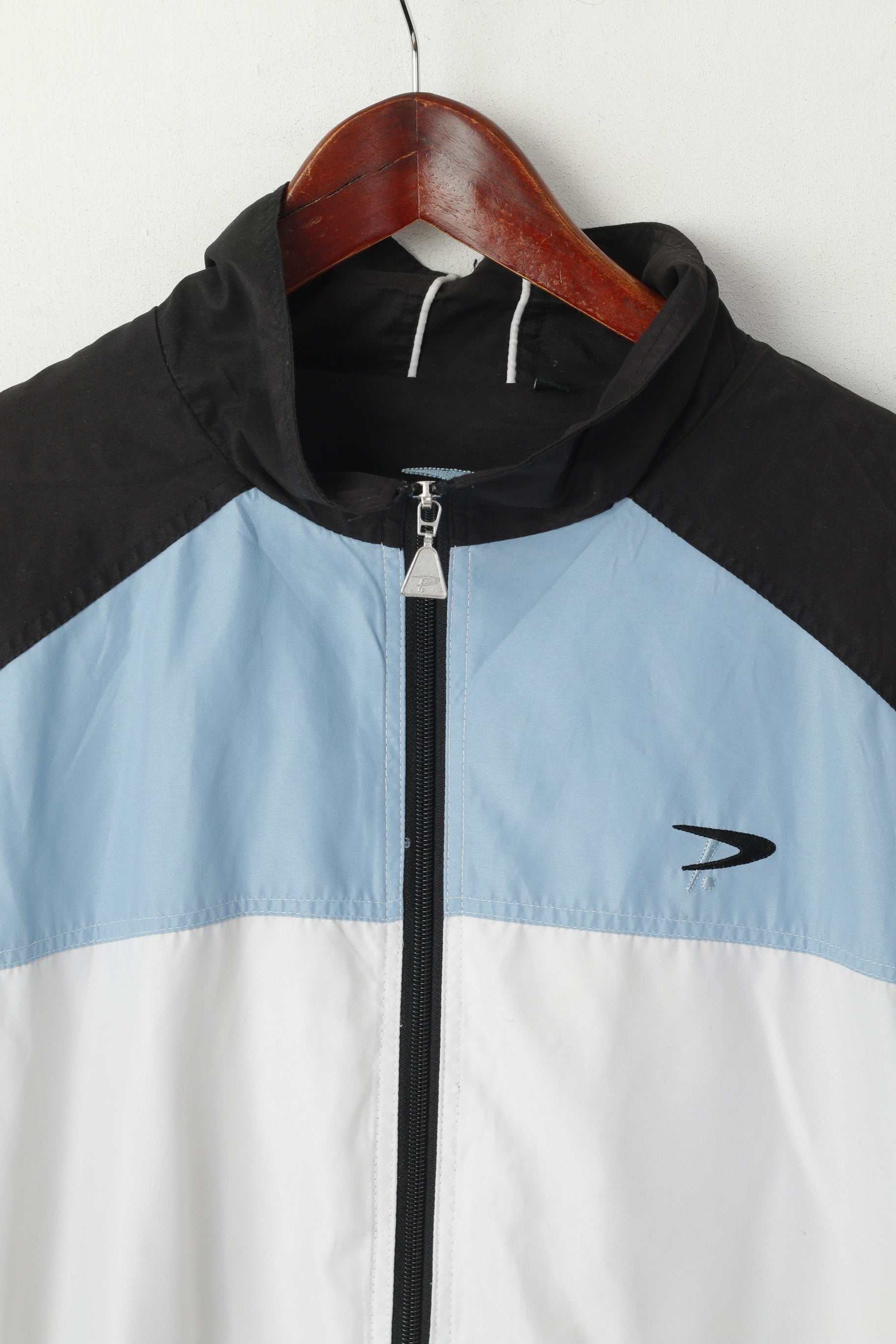 Giacca Pirelli da uomo M Nero Bianco Leggero con cerniera intera Foderato in rete per abbigliamento sportivo