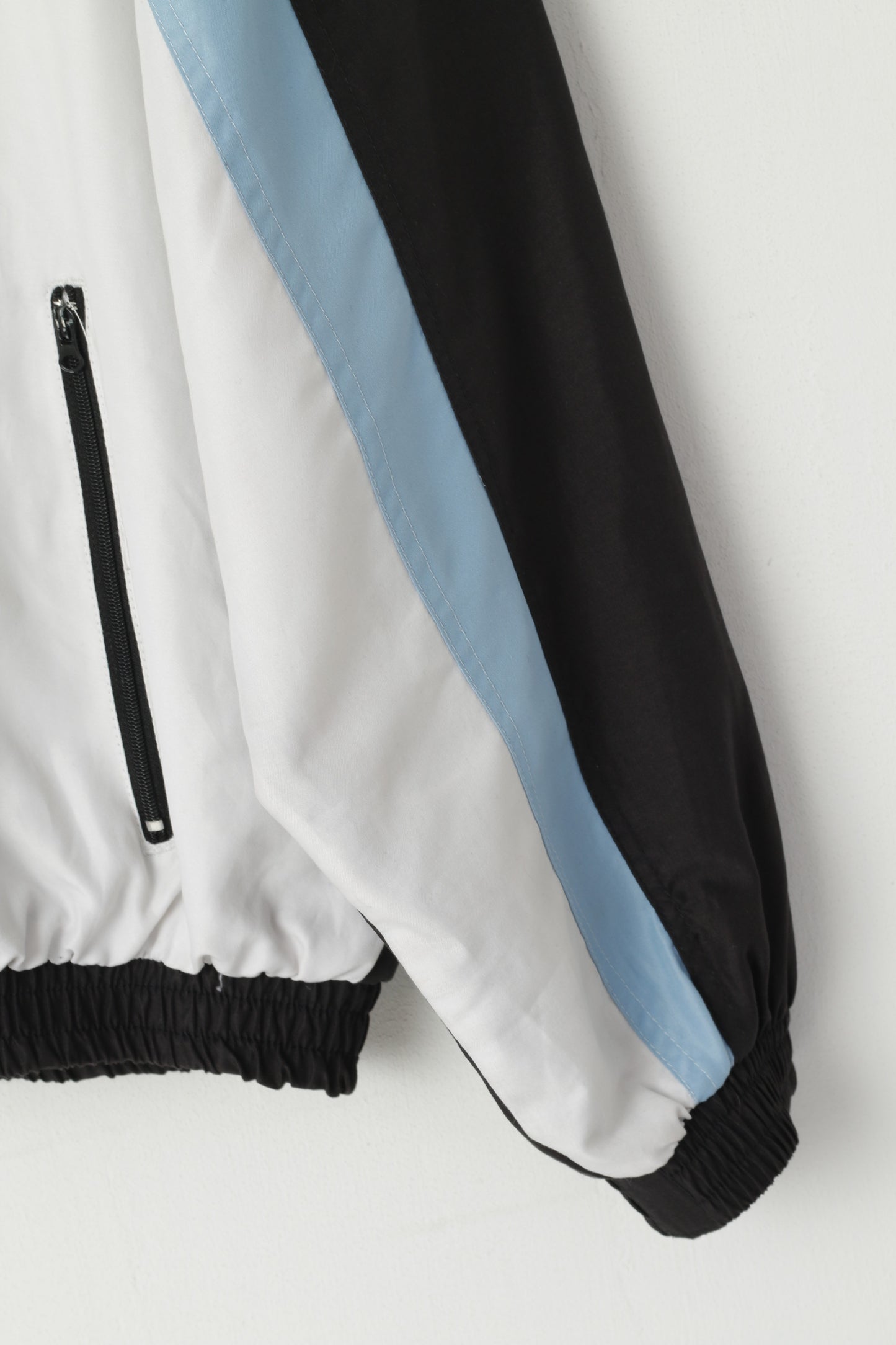 Giacca Pirelli da uomo M Nero Bianco Leggero con cerniera intera Foderato in rete per abbigliamento sportivo