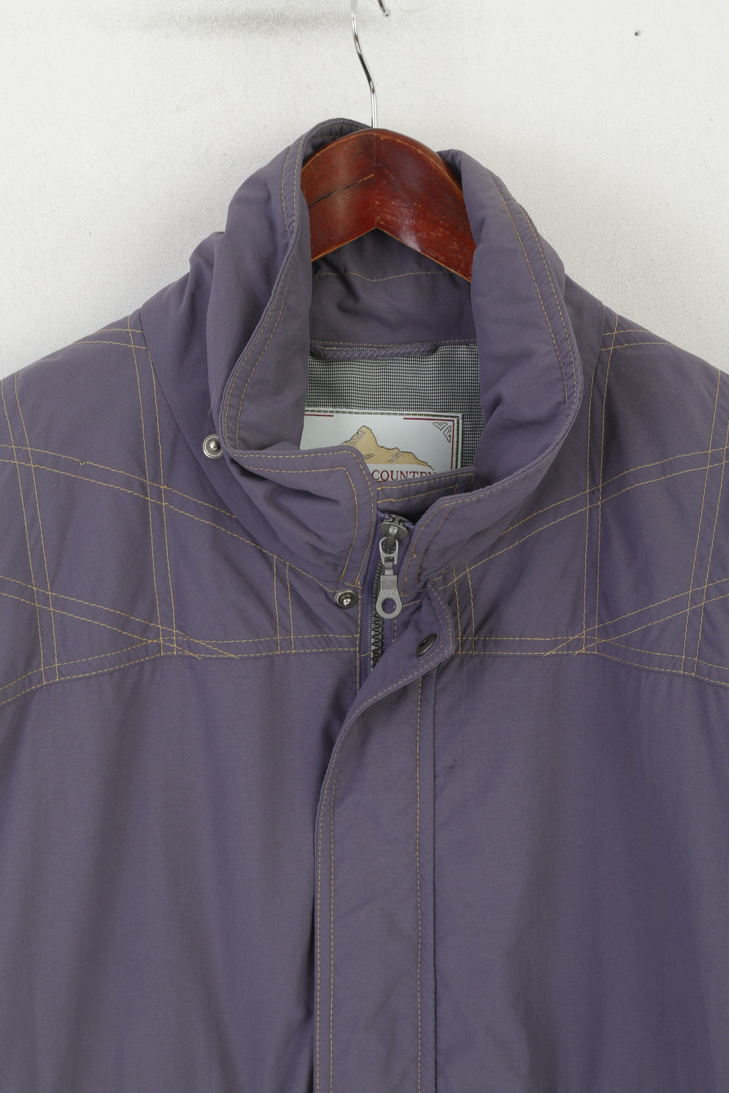 Schoffel Country Hommes 52 L Veste Violet Vintage Gore-Tex Bomber Haut Rembourré
