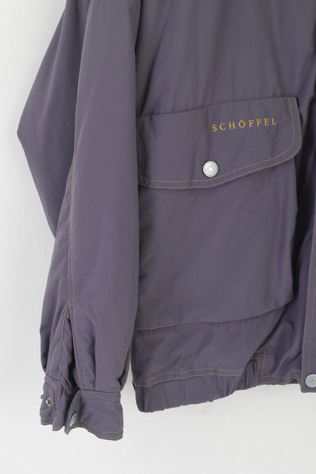 Schoffel Country Hommes 52 L Veste Violet Vintage Gore-Tex Bomber Haut Rembourré