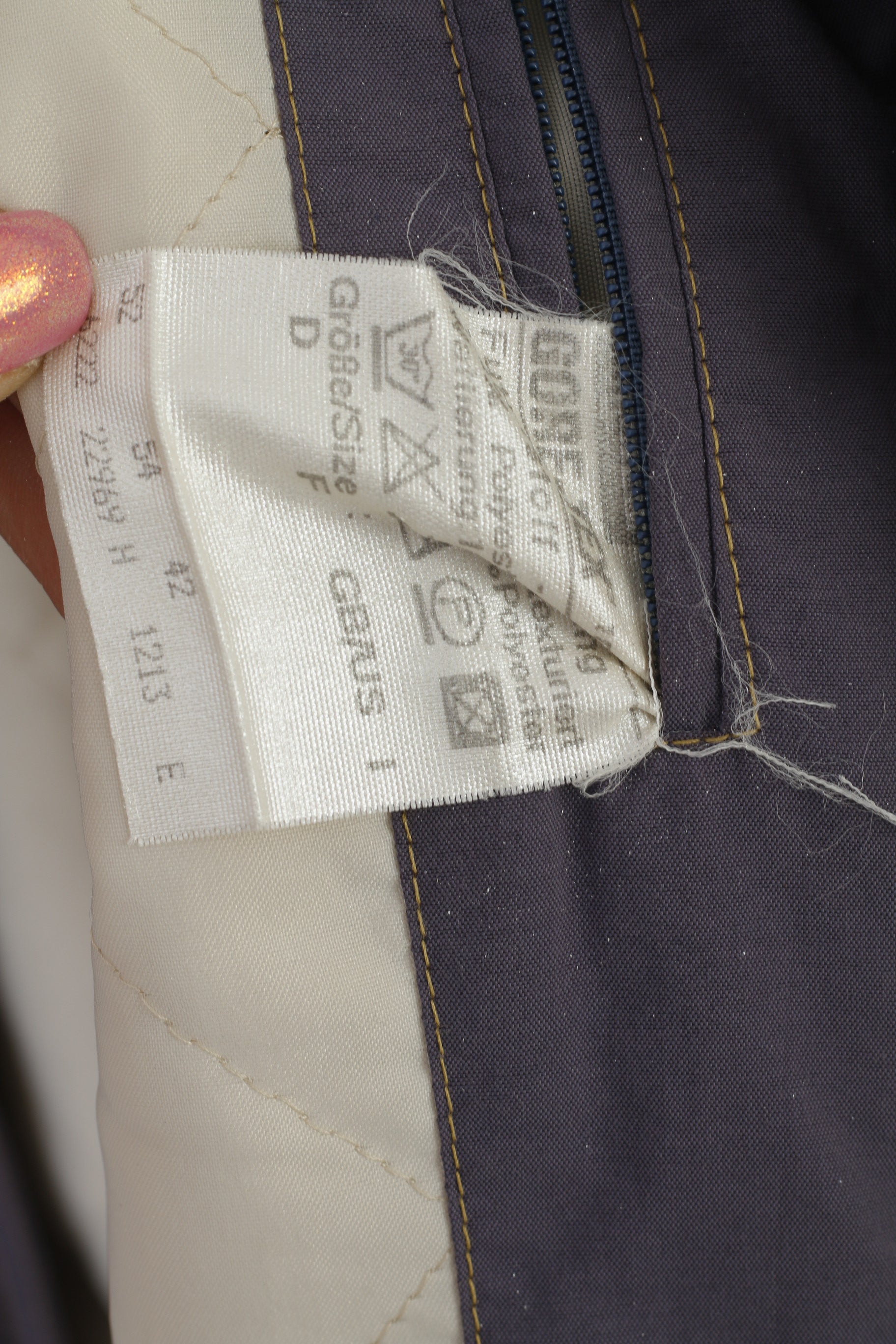 Schoffel Country Hommes 52 L Veste Violet Vintage Gore-Tex Bomber Haut Rembourré