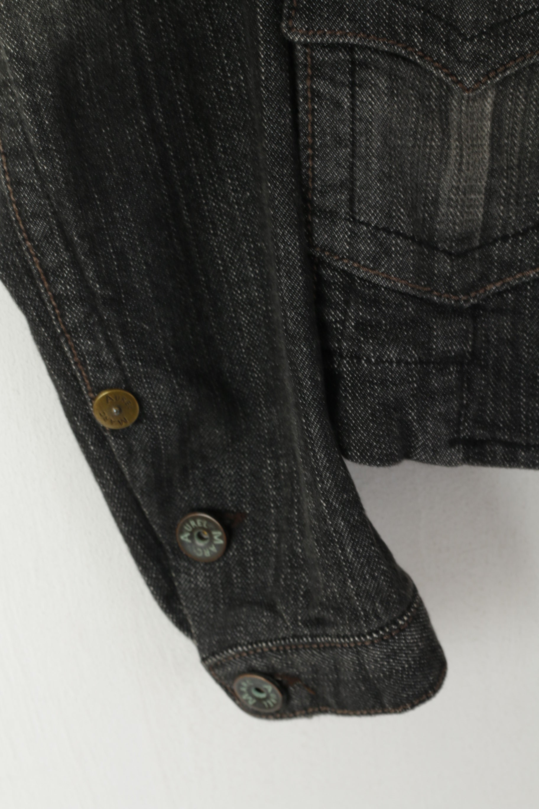 Marc Aurel Femme 36 S Veste En Jean Gris Coton Jeans Blazer Simple Boutonnage