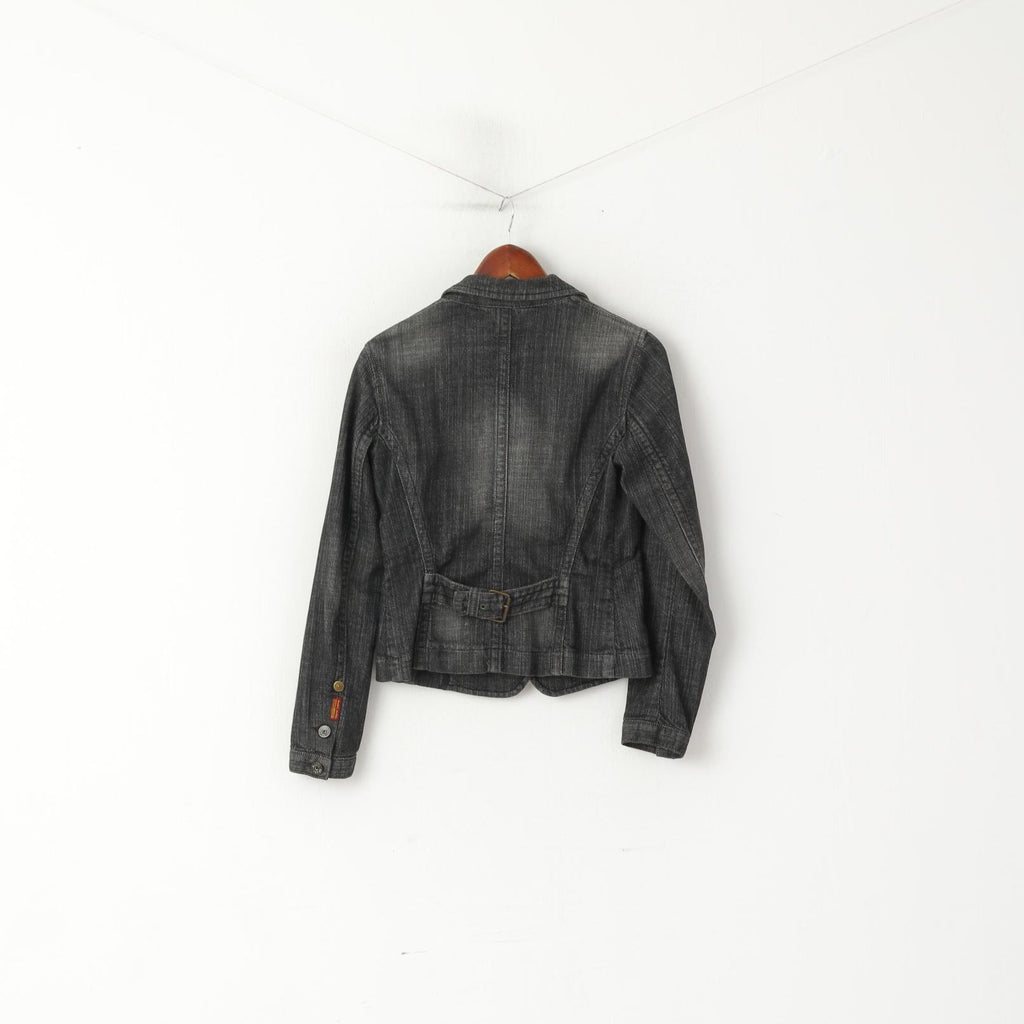 Marc Aurel Femme 36 S Veste En Jean Gris Coton Jeans Blazer Simple Boutonnage