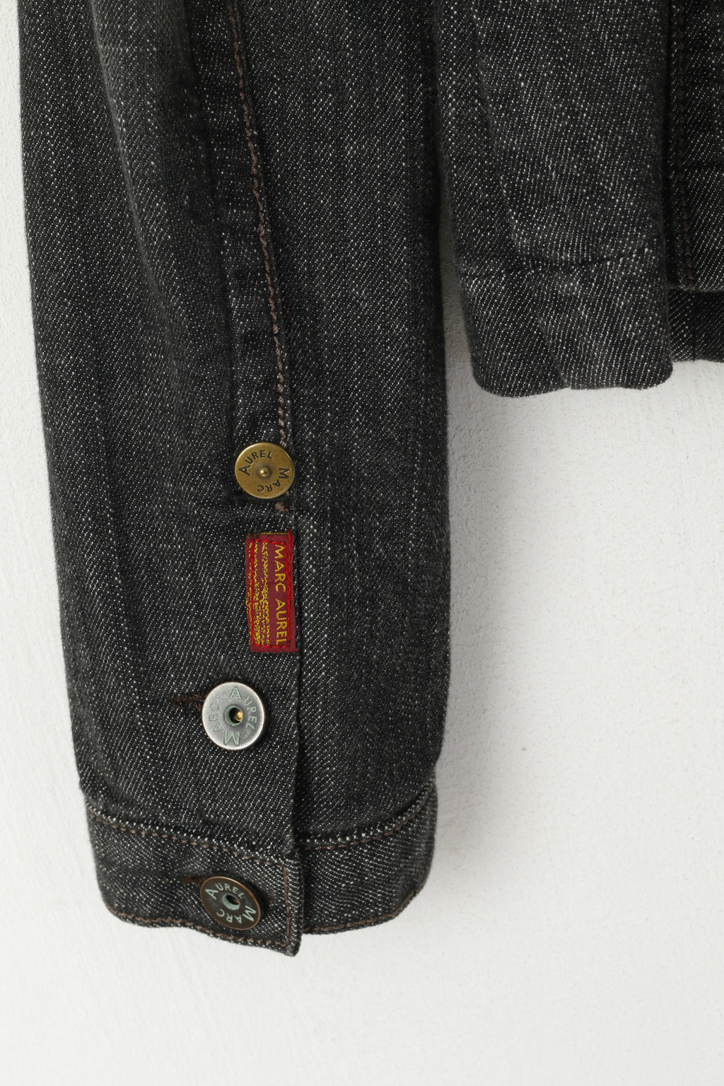 Marc Aurel Femme 36 S Veste En Jean Gris Coton Jeans Blazer Simple Boutonnage