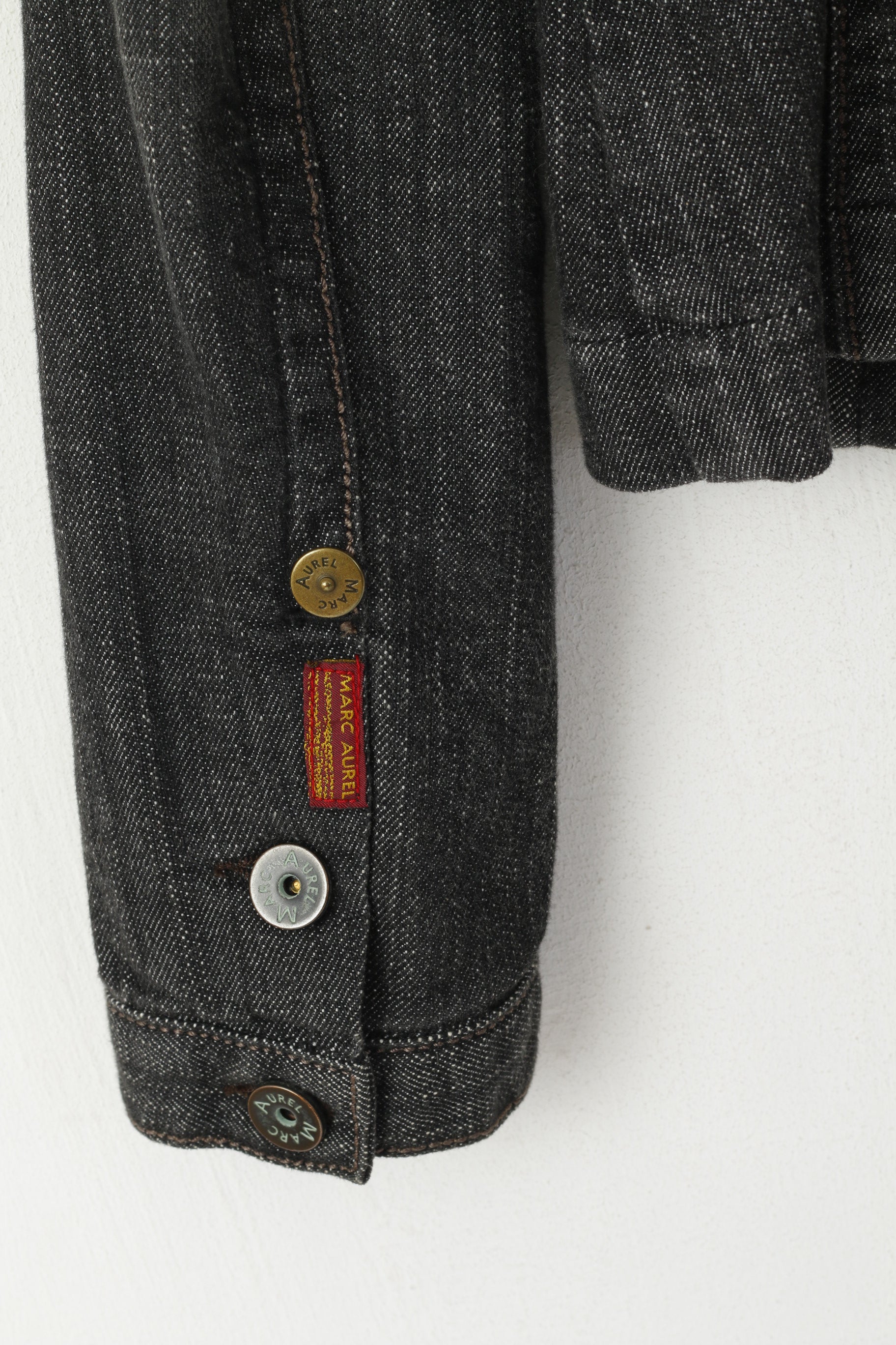 Marc Aurel Femme 36 S Veste En Jean Gris Coton Jeans Blazer Simple Boutonnage