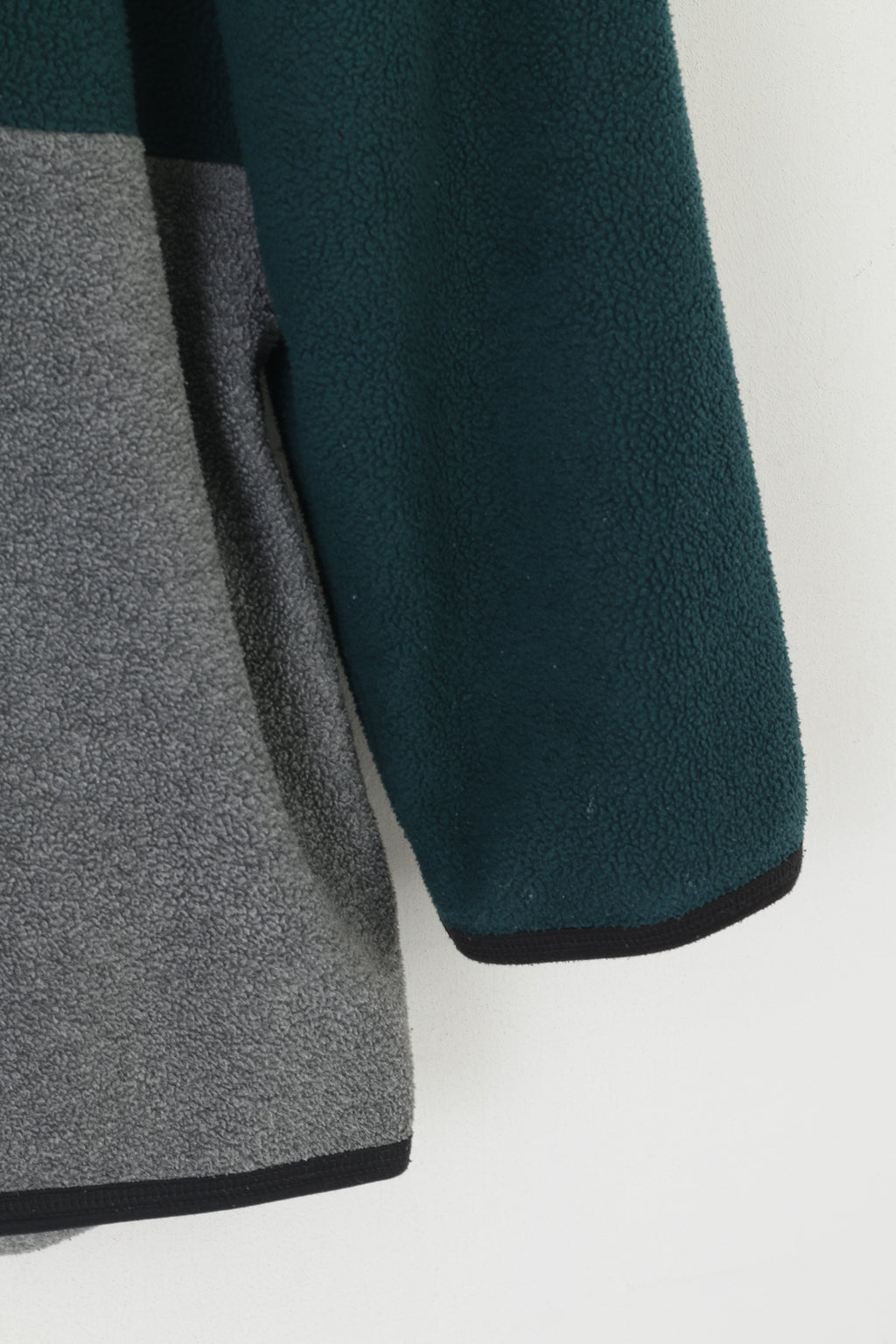 Vintage Women 18 20 Fleece Top Green Tweety Zip Neck Pullover Sweatshirt