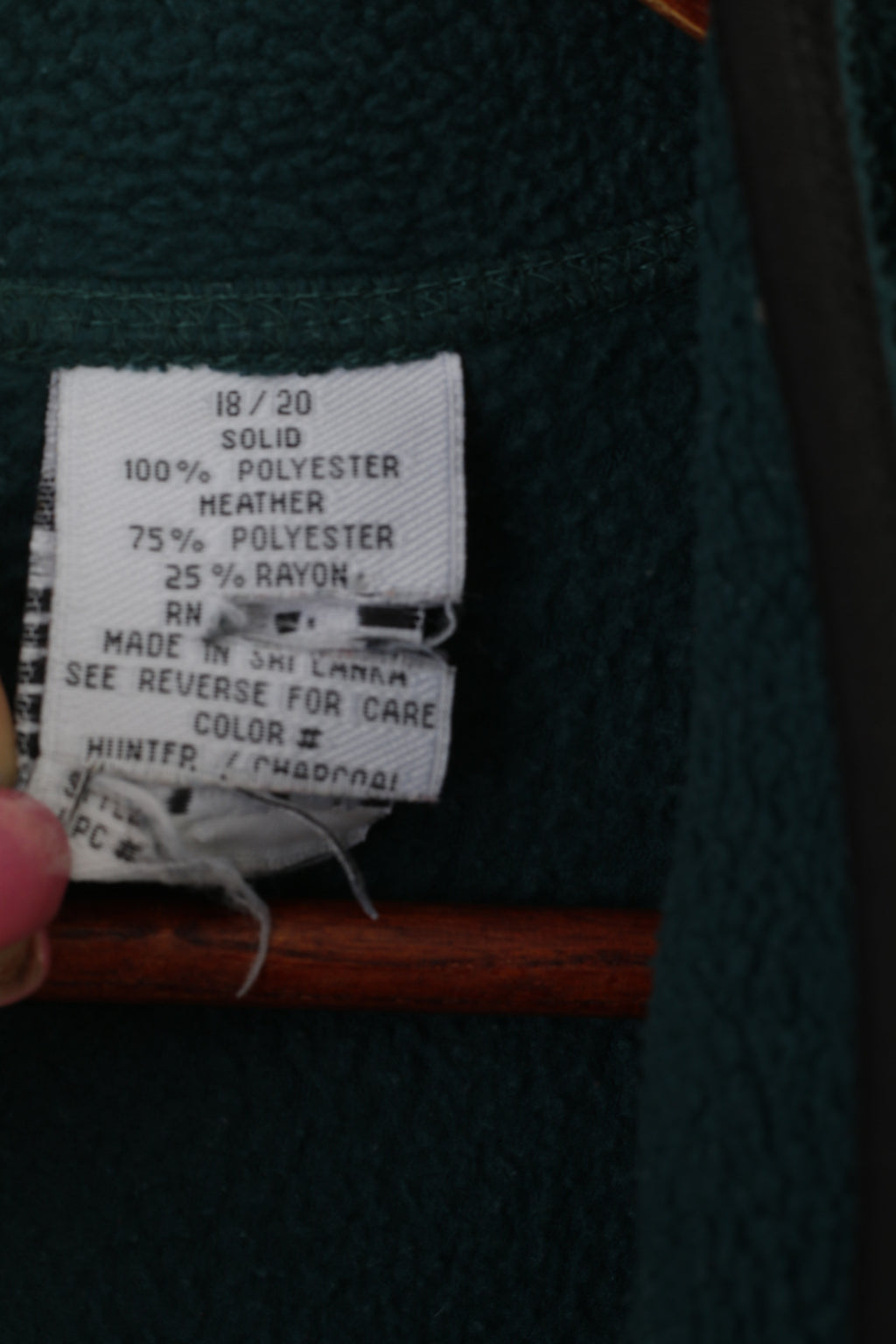 Vintage Women 18 20 Fleece Top Green Tweety Zip Neck Pullover Sweatshirt