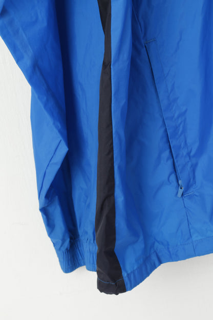 Puma Veste XL pour homme en nylon bleu imperméable à capuche avec fermeture éclair intégrale