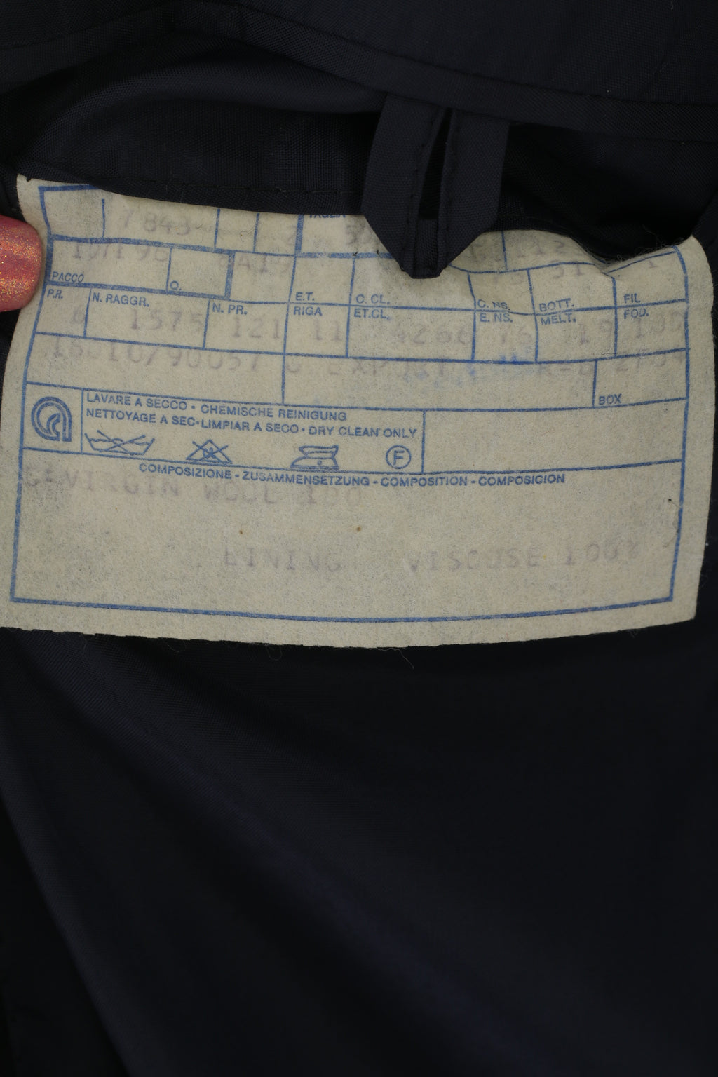 Nino Danieli Men 50 40 Blazer Navy Striped Wool Made in Italy Single Breasted Jacket