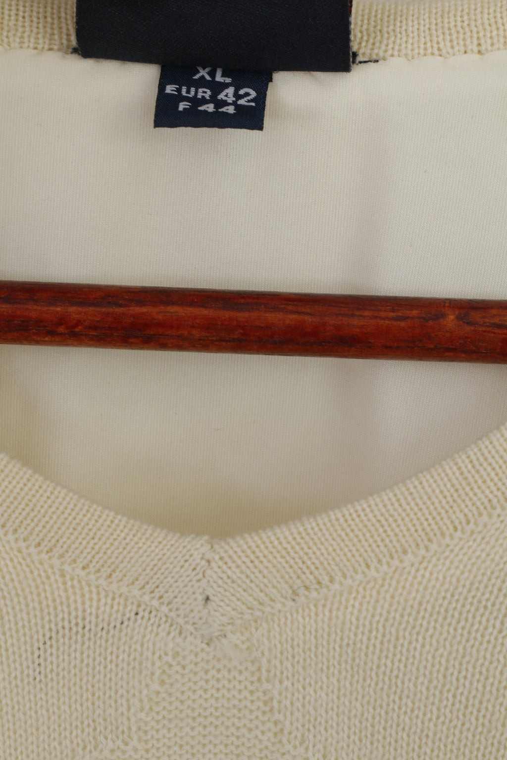 Rukka Femme 42 XL Outdoor Jumper Crème Col V Laine Étoile Sport Pull