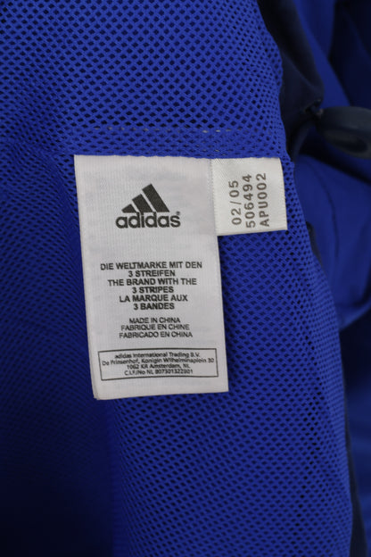 Adidas Men 186 L Jacket Blue Vintage SSV Wissenbach Lightweight Full Zipper Top