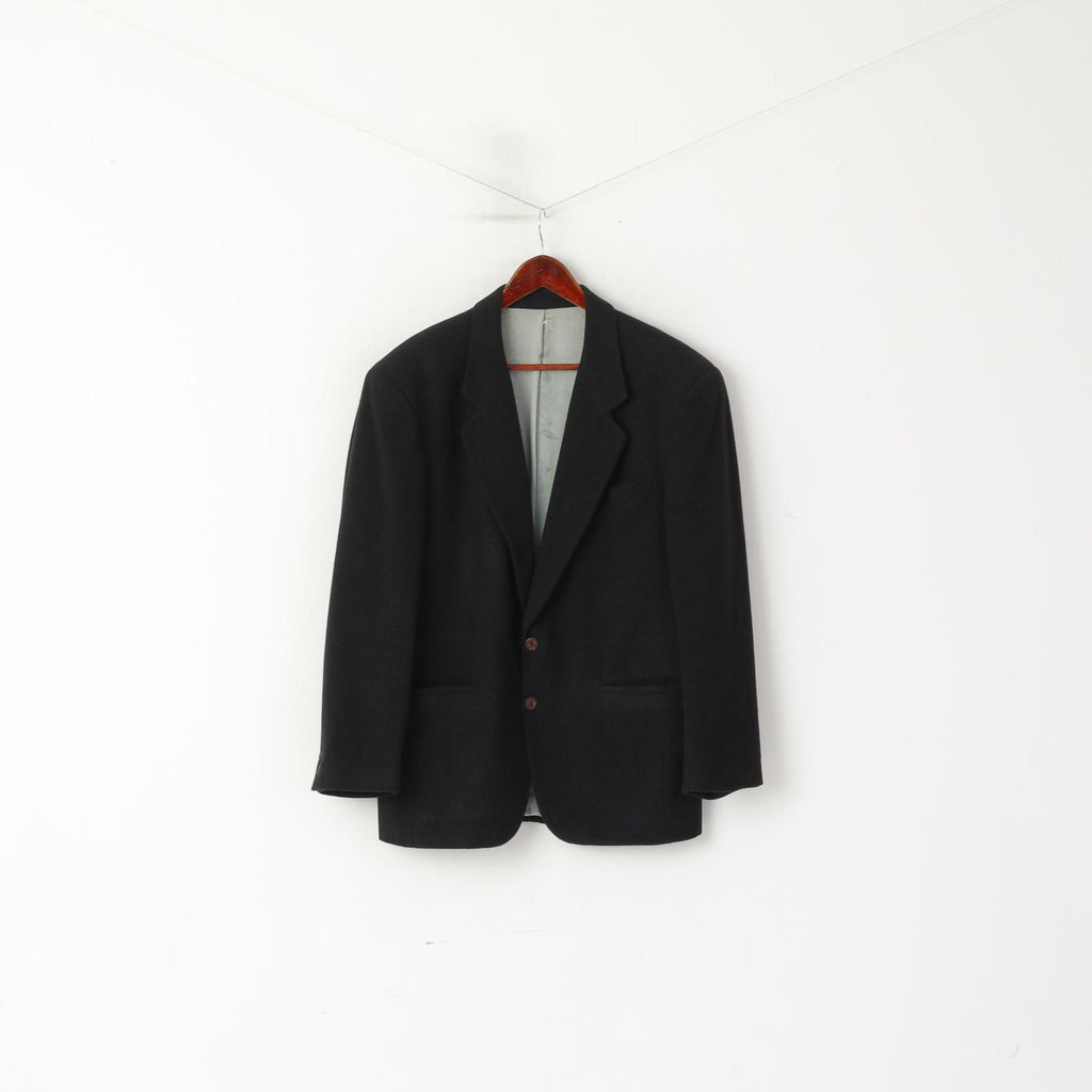 More Than Fashion San Siro Men 48 Blazer Vintage Charcoal Wool Cashmere Italy Jacket