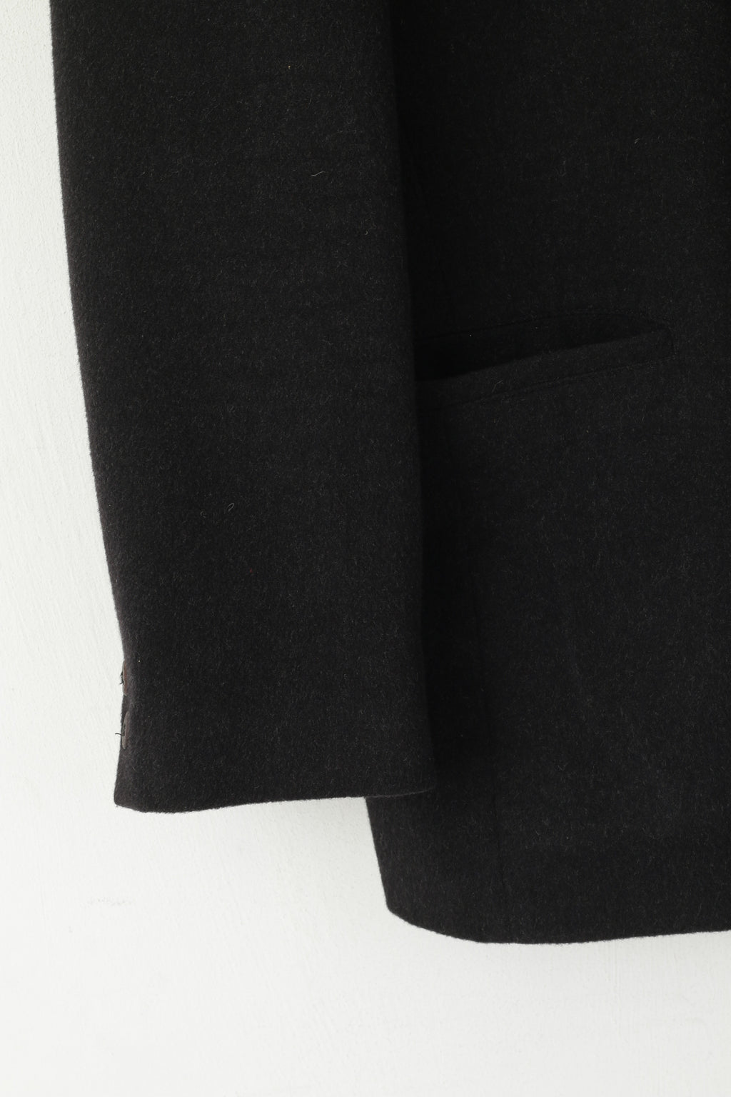 More Than Fashion San Siro Men 48 Blazer Vintage Charcoal Wool Cashmere Italy Jacket