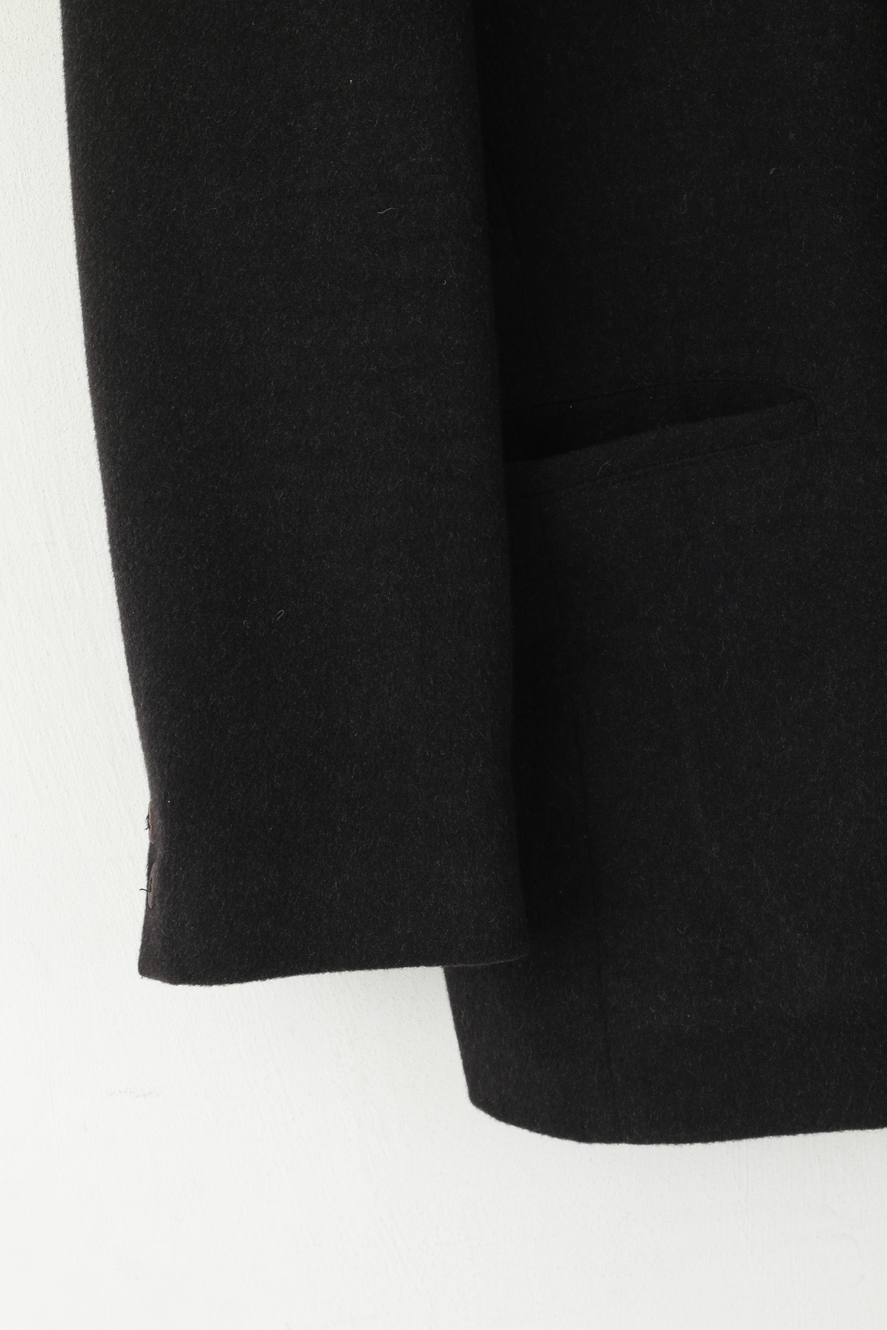 More Than Fashion San Siro Men 48 Blazer Vintage Charcoal Wool Cashmere Italy Jacket