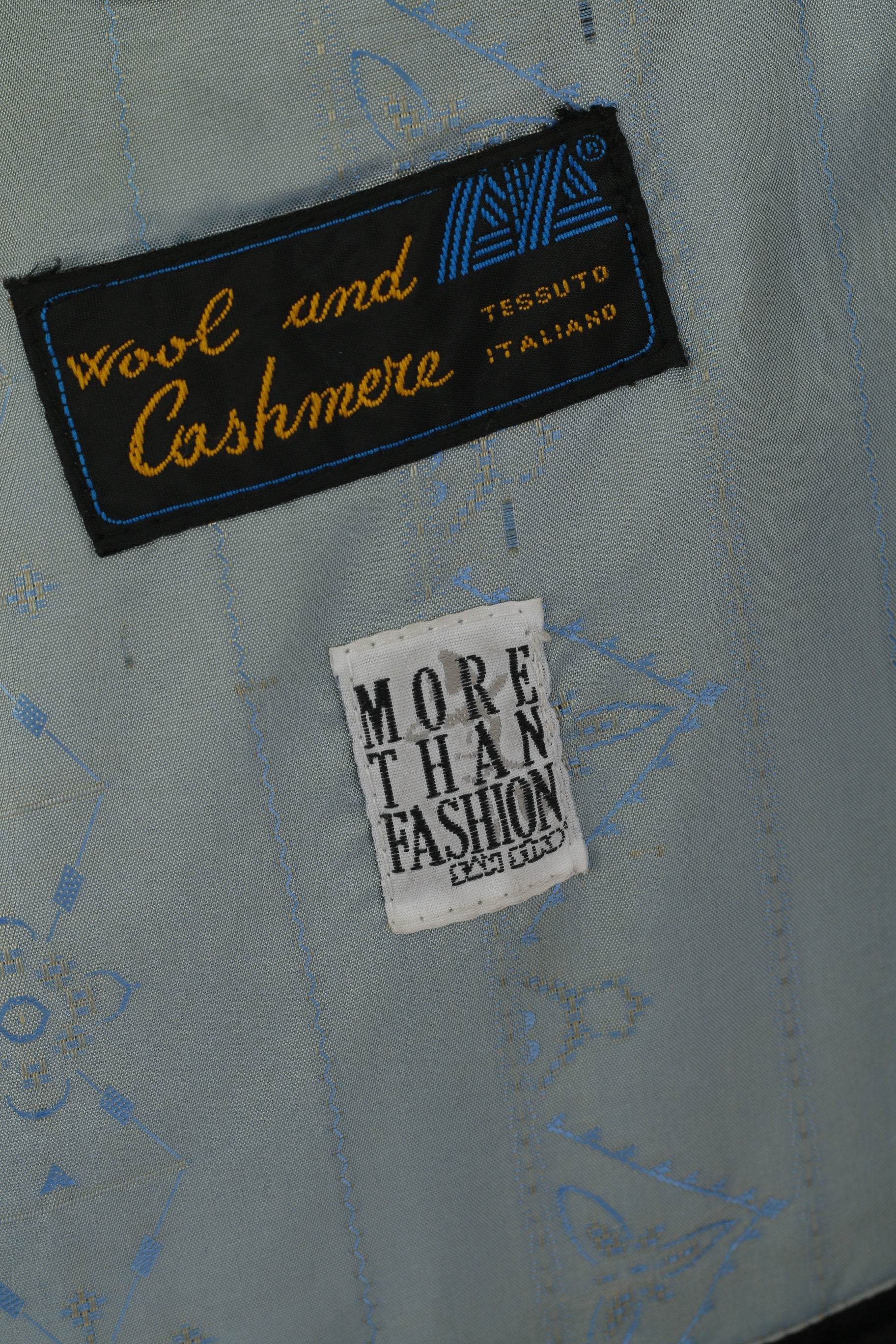 More Than Fashion San Siro Men 48 Blazer Vintage Charcoal Wool Cashmere Italy Jacket