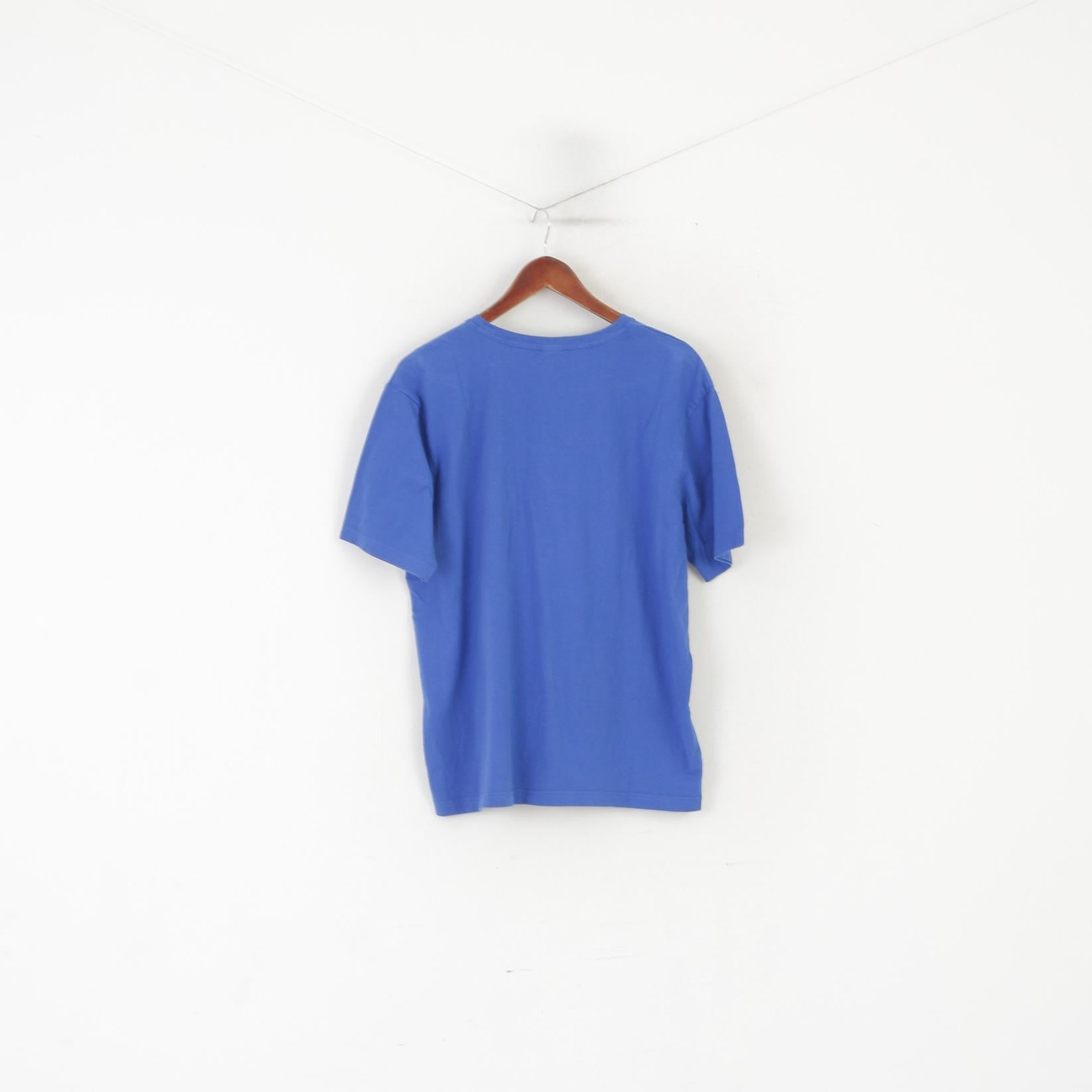 TU Superman Men L Shirt Blue Cotton Superman Body Graphic Crew Neck Top