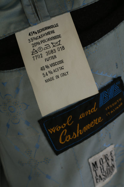 More Than Fashion San Siro Men 48 Blazer Vintage Charcoal Wool Cashmere Italy Jacket