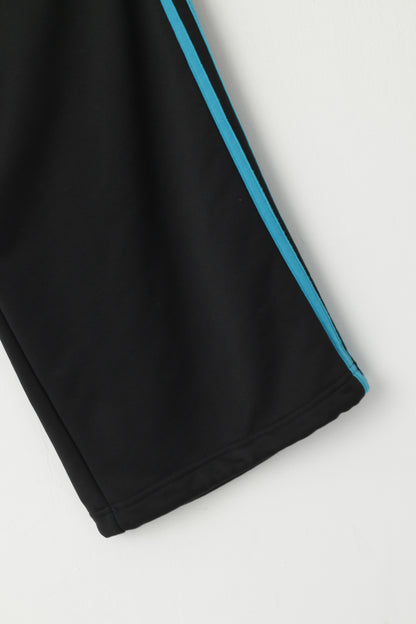 Adidas Womens XL 20-22 Sweatpants Black 3 Stripe Climalite Sportswear Pants
