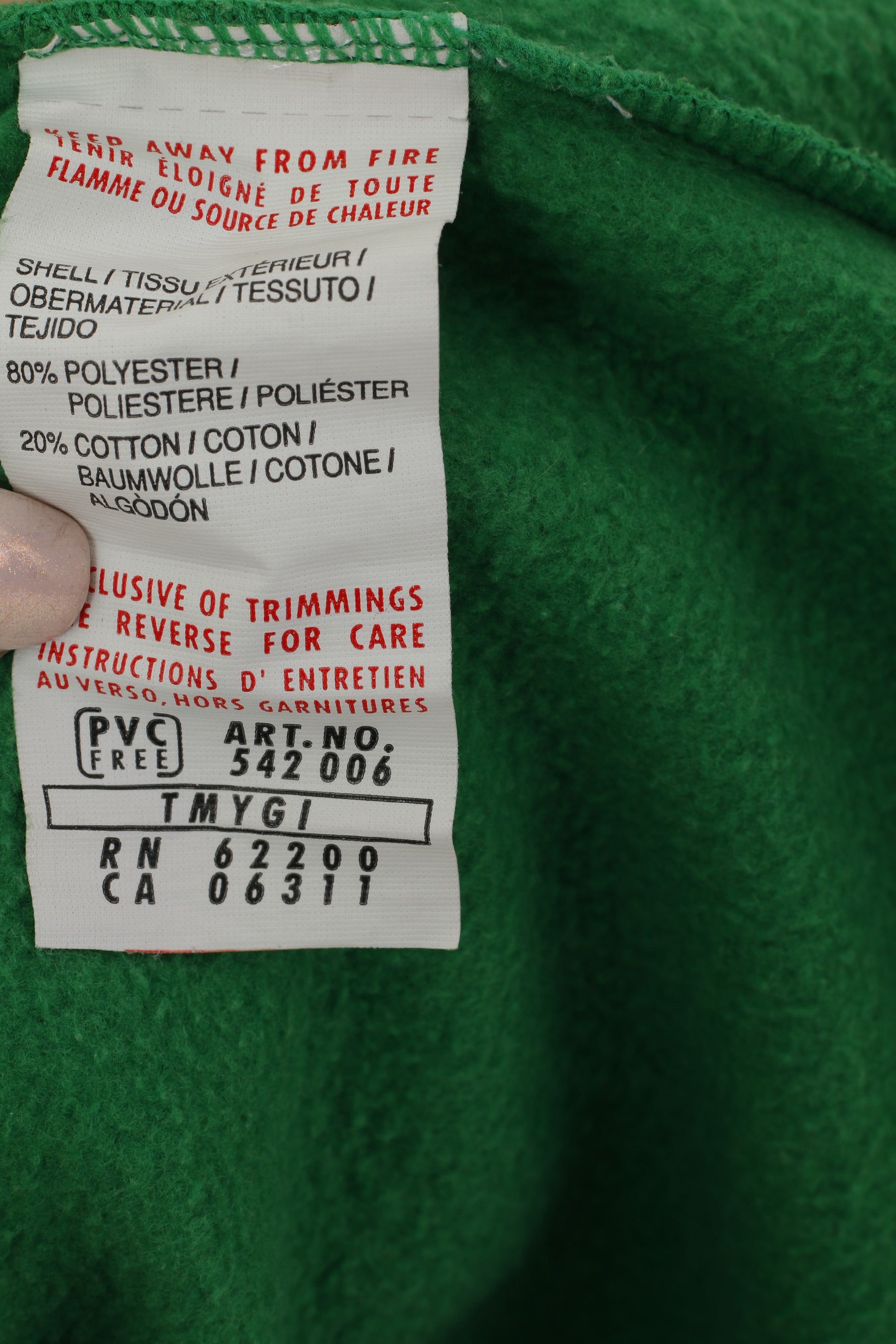 Felpa Puma da uomo L (M) verde rosso vintage Oldschool anni '80 con zip intera, tuta sportiva