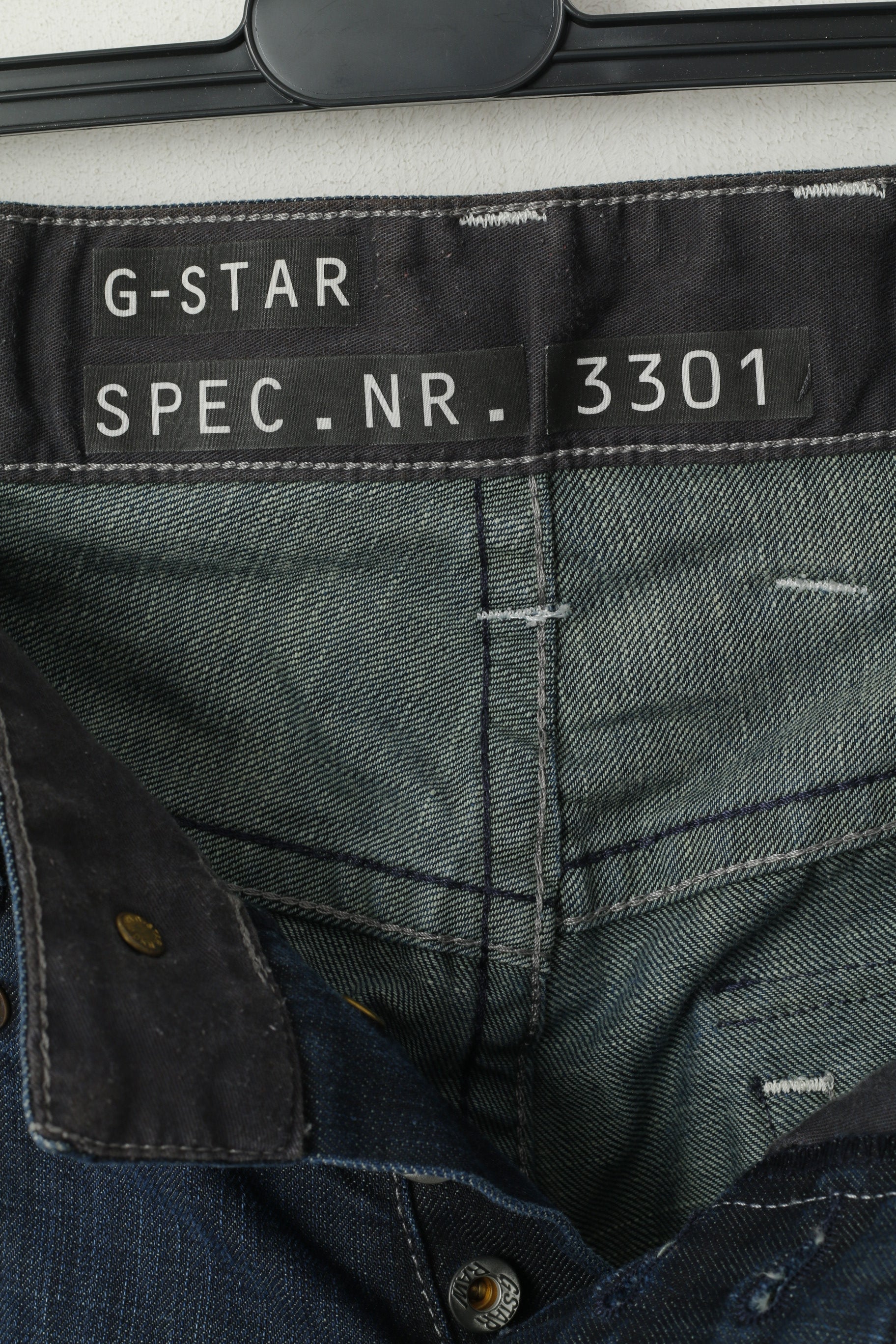 G-STAR homme W 31 L 32 jean pantalon marine Denim Radar couverture ample coton pantalon droit