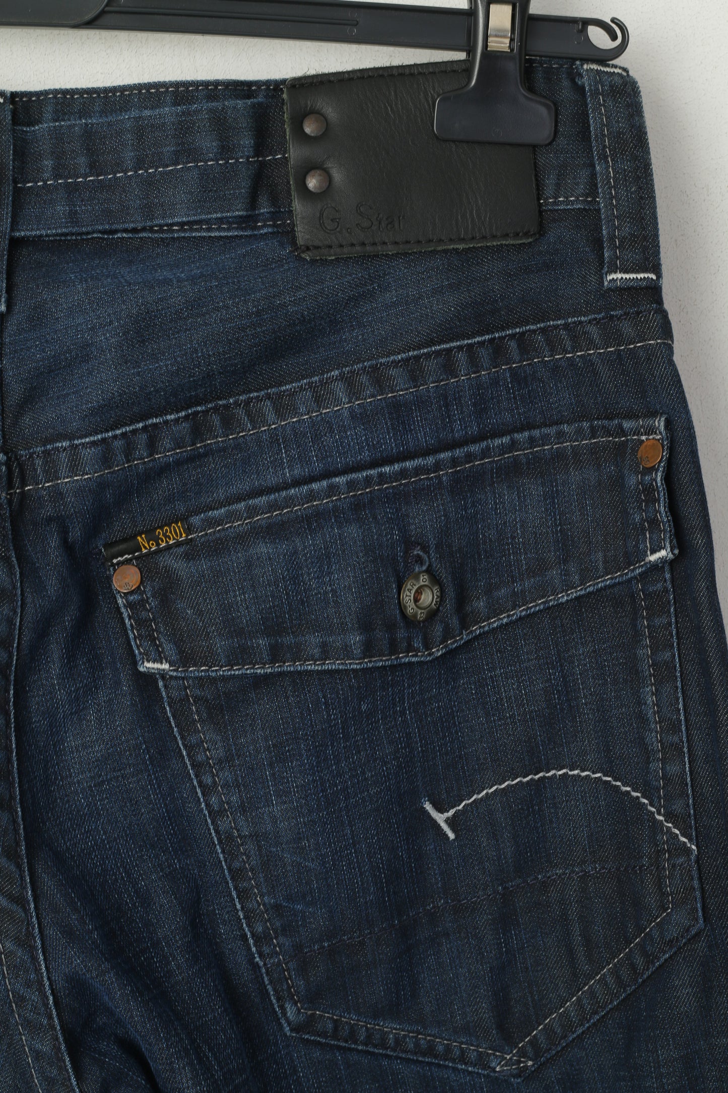 G-STAR Men W 31 L 32 Jeans Trousers Navy Denim Radar Cover Loose  Cotton Straight Pants