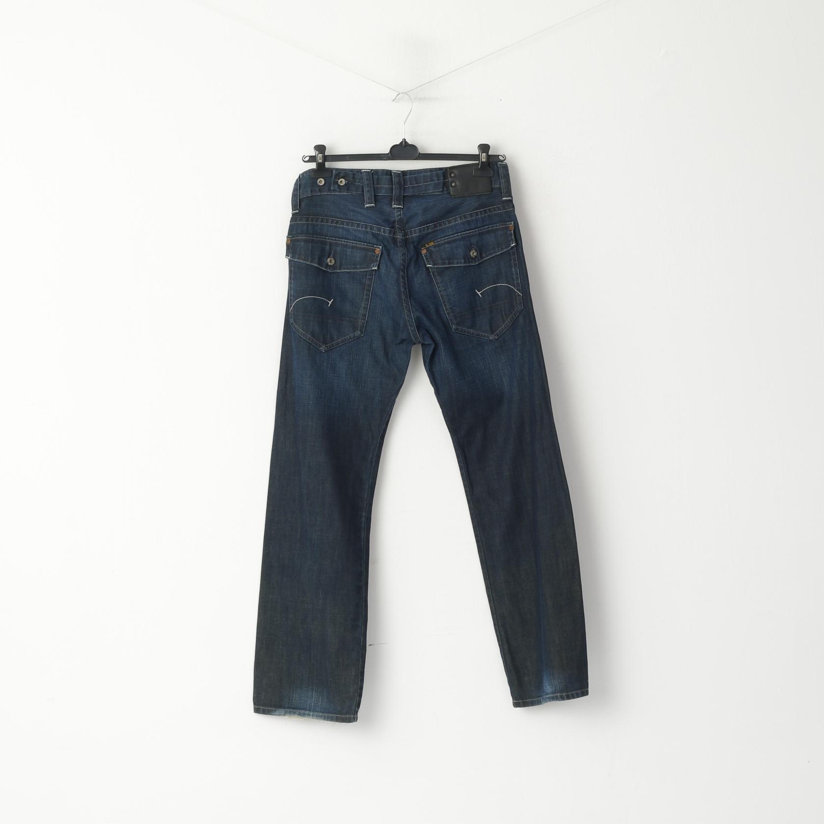 G-STAR homme W 31 L 32 jean pantalon marine Denim Radar couverture ample coton pantalon droit