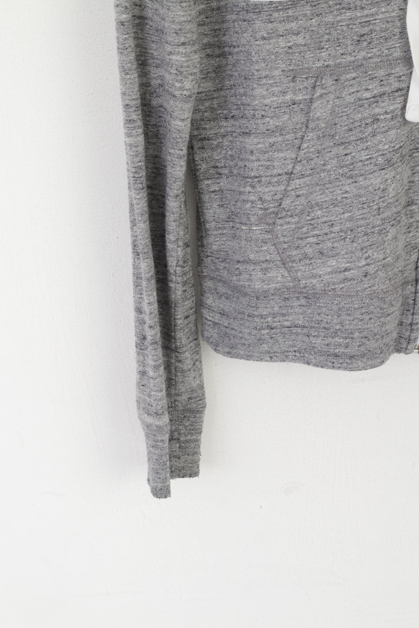 PINK Women S Sweatshirt Gray Cotton Full Zip Hooded Victoria's Secret Top
