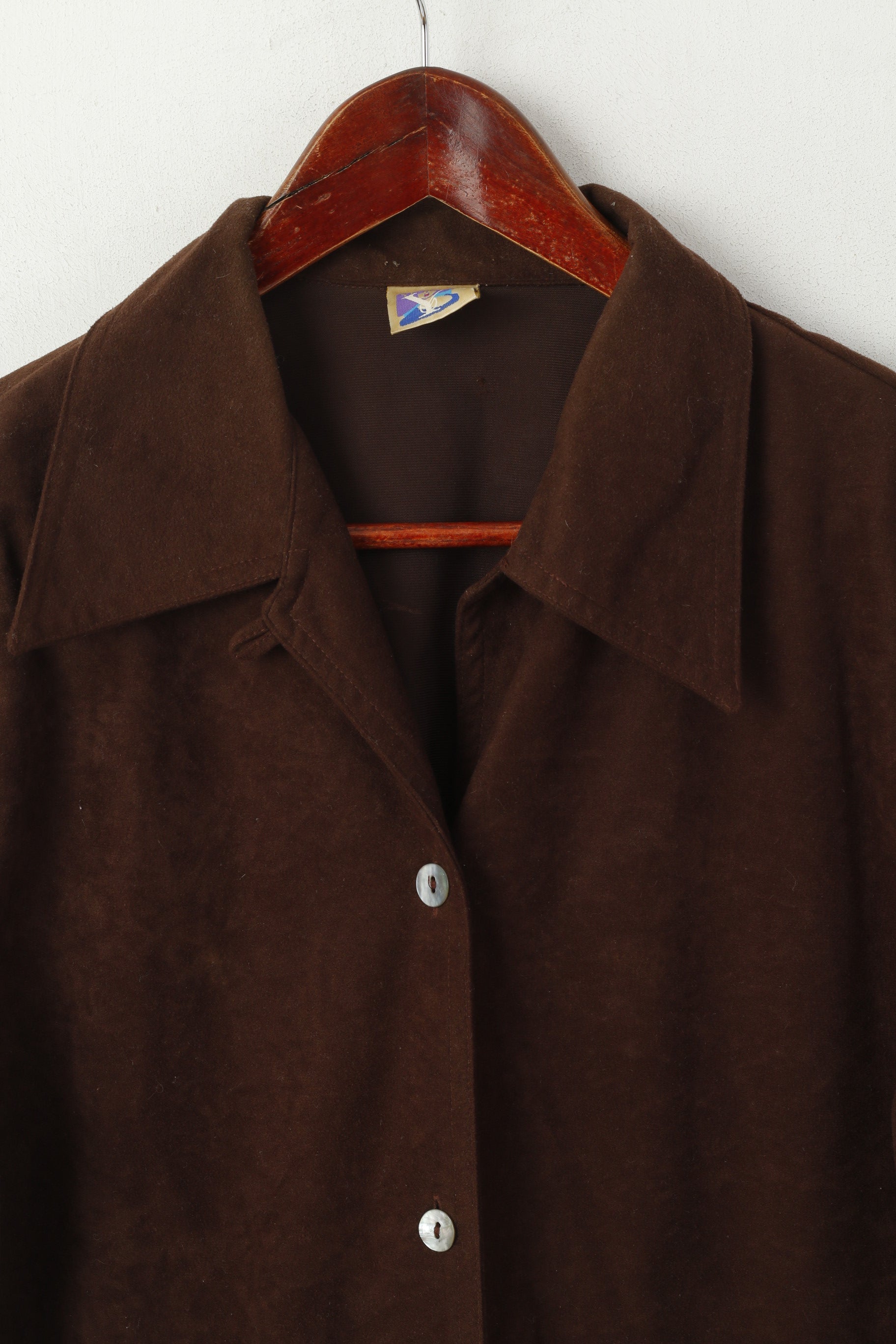 C&A Yessica Women 18 44 XL Casual Shirt BrownCountry Long Sleeve Vintage Top