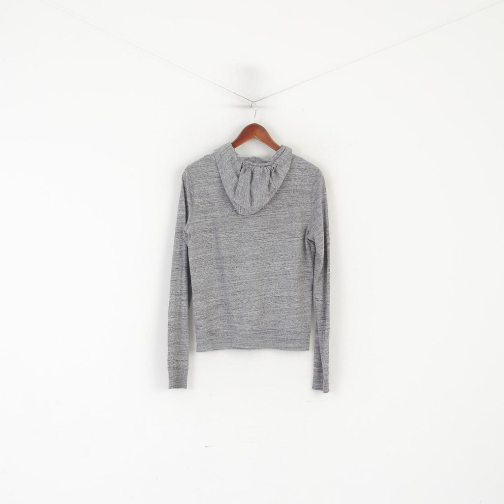 Felpa da donna ROSA Top Victoria's Secret in cotone grigio con zip intera e cappuccio