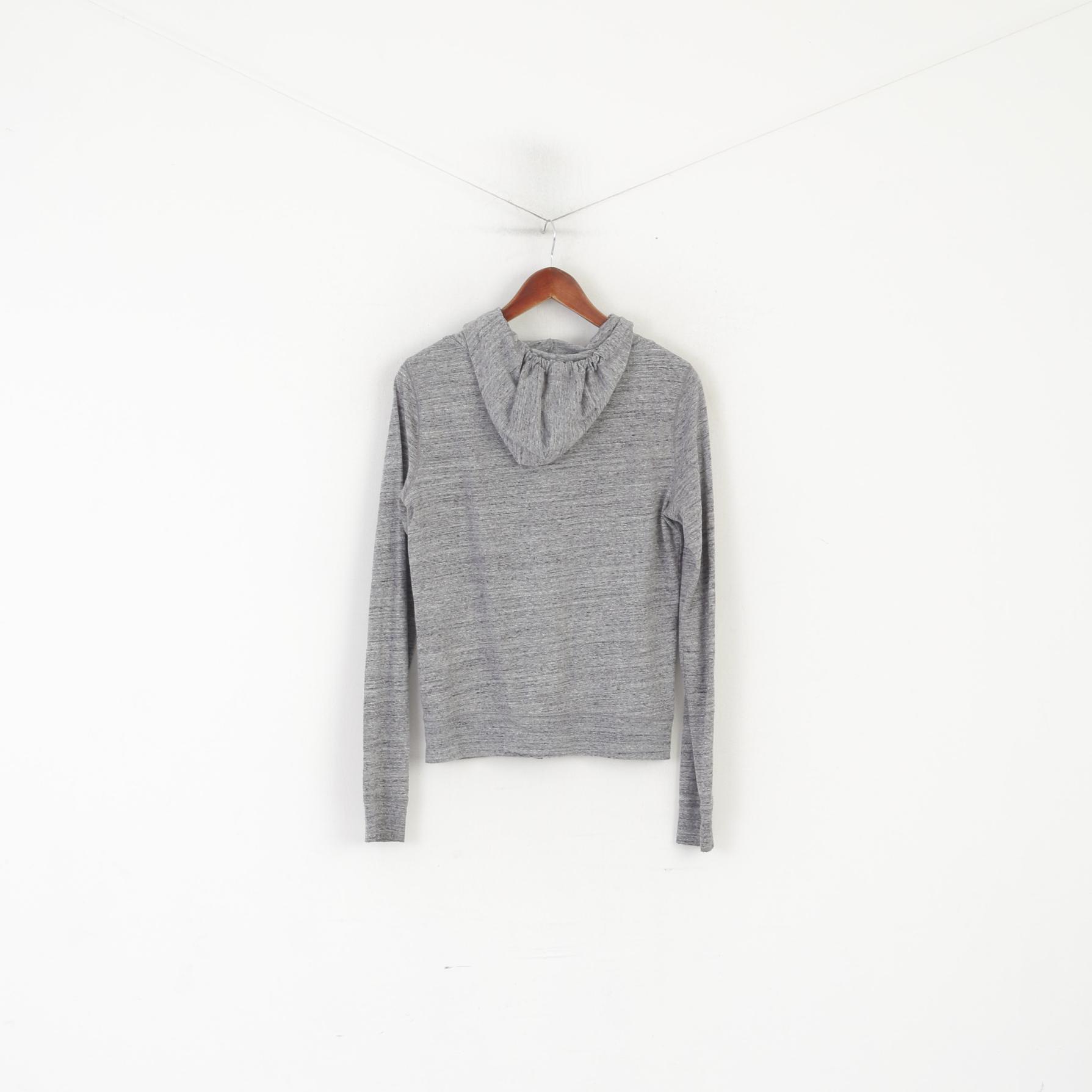 Felpa da donna ROSA Top Victoria's Secret in cotone grigio con zip intera e cappuccio