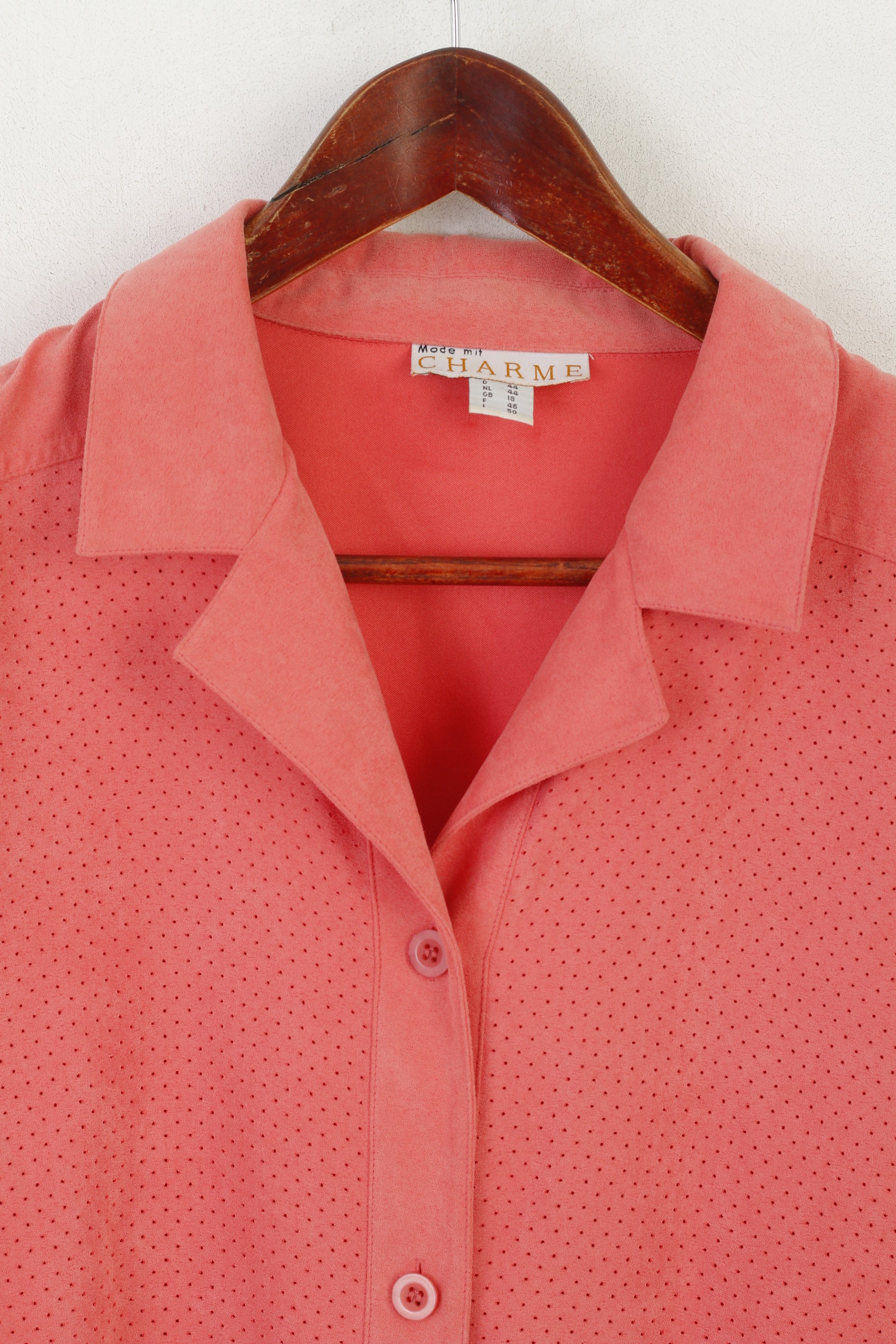 Mode mit CHARME Women 18 44 Casual Shirt Pink Country Vintage Western Top