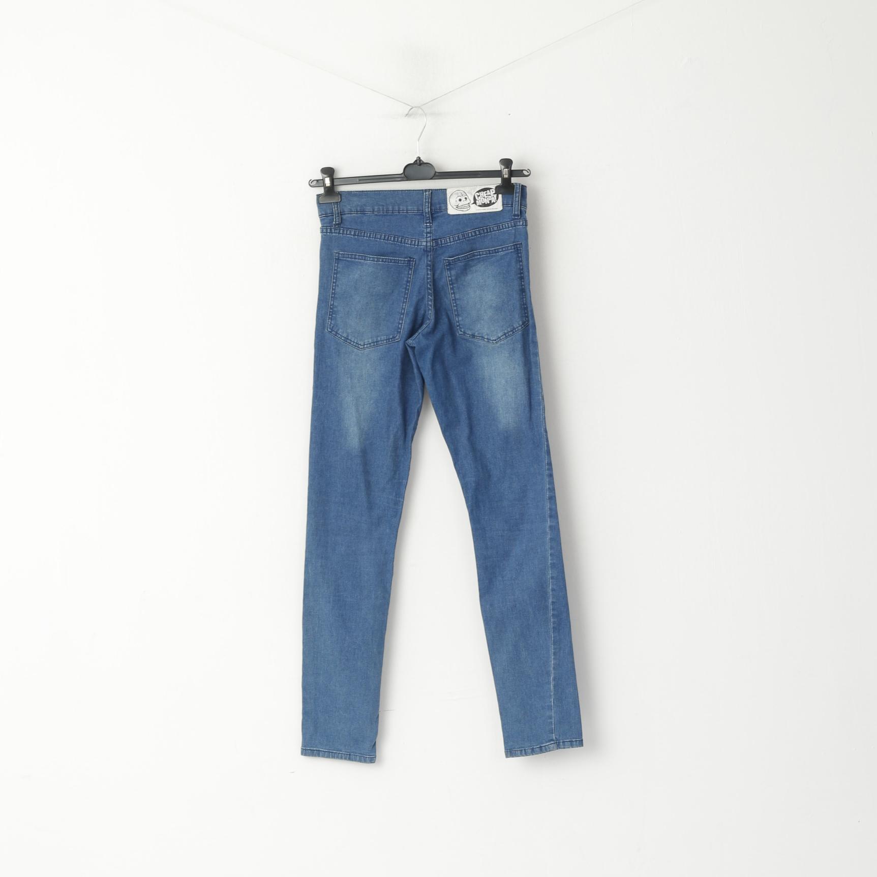 Cheap Monday Femme 28 Jenas Pantalon Skinny En Denim Serré En Coton Bleu